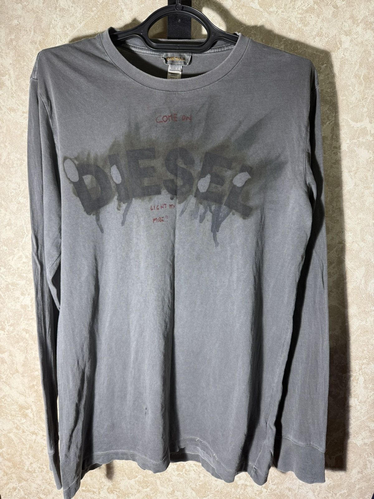 Vintage Diesel Long Sleeve T Shirt Logo Avant Garde