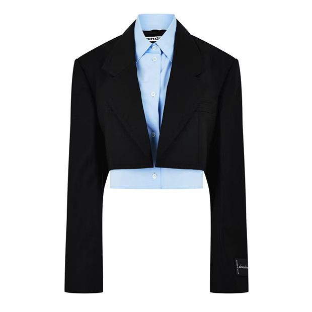 Alexander Wang o1g2r1mq0824 Cropped Blazers in Black Size S / US 4 / IT 40 - 1 Thumbnail