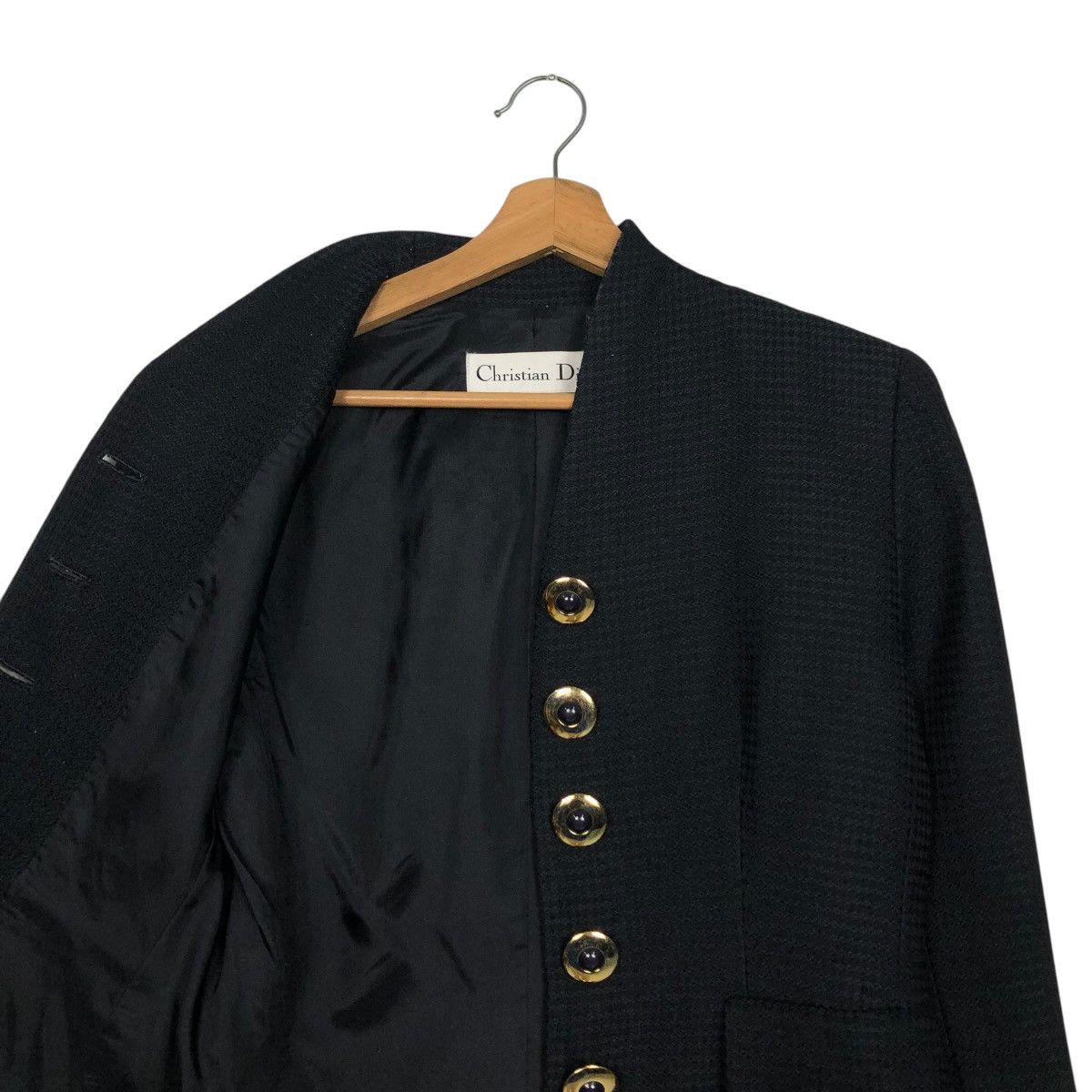 Christian Dior Monsieur 🔥RICH BLACK VINTAGE CROPPED JACKETS CHRISTIAN DIOR Size M / US 6-8 / IT 42-44 - 14 Thumbnail