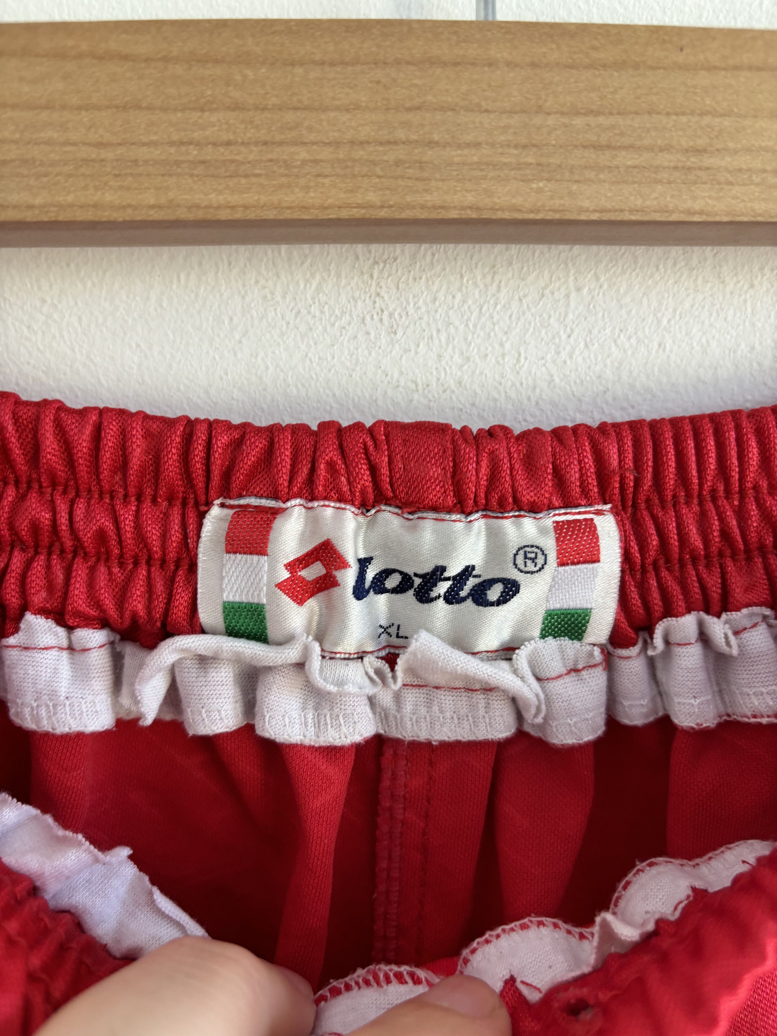 Lotto Sport × Vintage Vintage Red Lotto Monogram Shorts Size US 36 / EU 52 - 3 Thumbnail