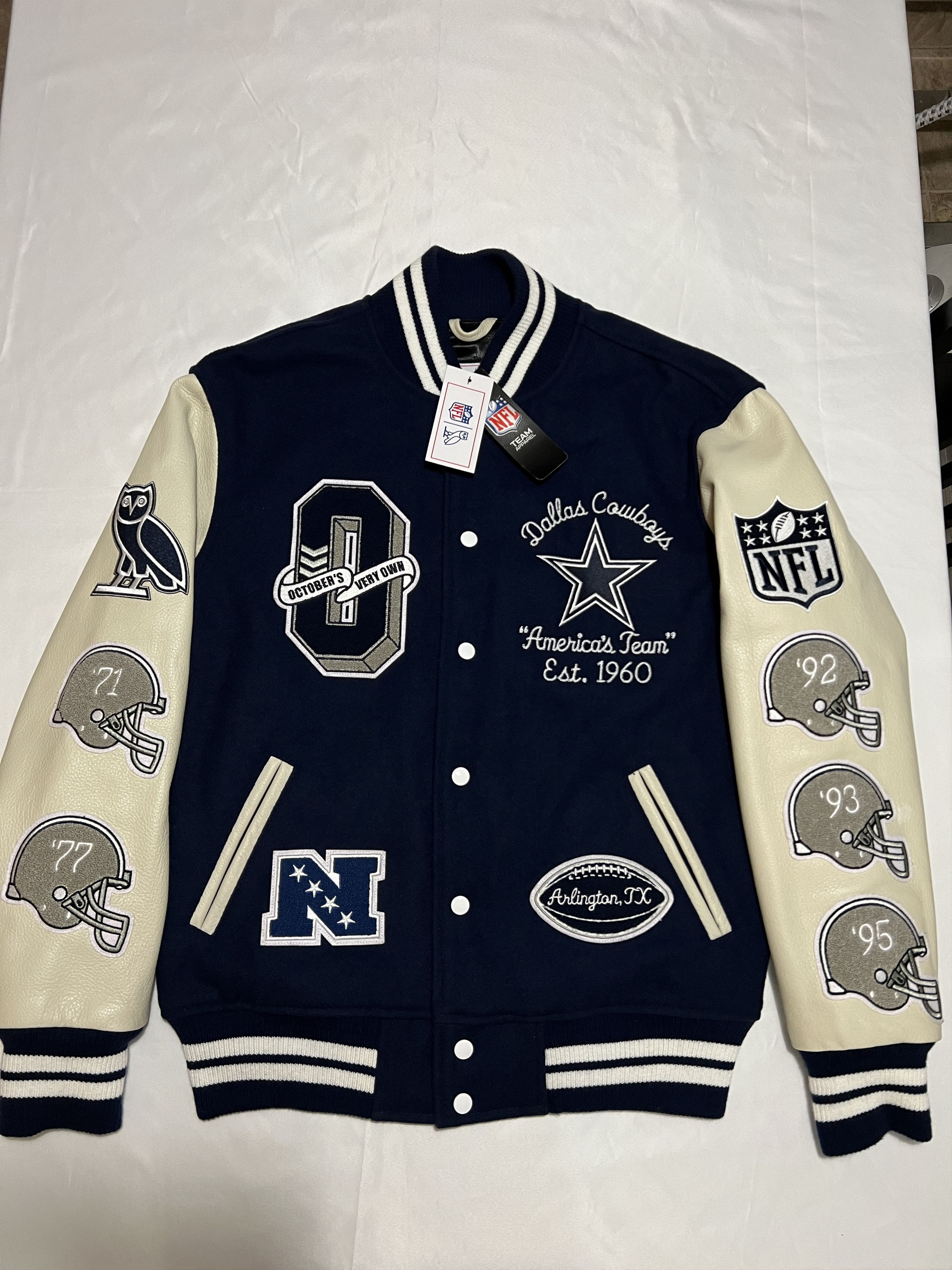 Drake OVO x NFL DALLAS COWBOYS VARSITY JACKET Size US L / EU 52-54 / 3 - 4 Thumbnail