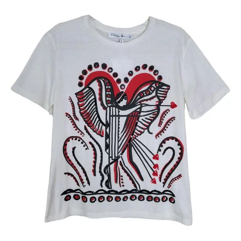 Dior Sequin-Embellished T-Shirt in White SZ S NWT MSRP $1500 Size S / US 4 / IT 40 - 5 Thumbnail
