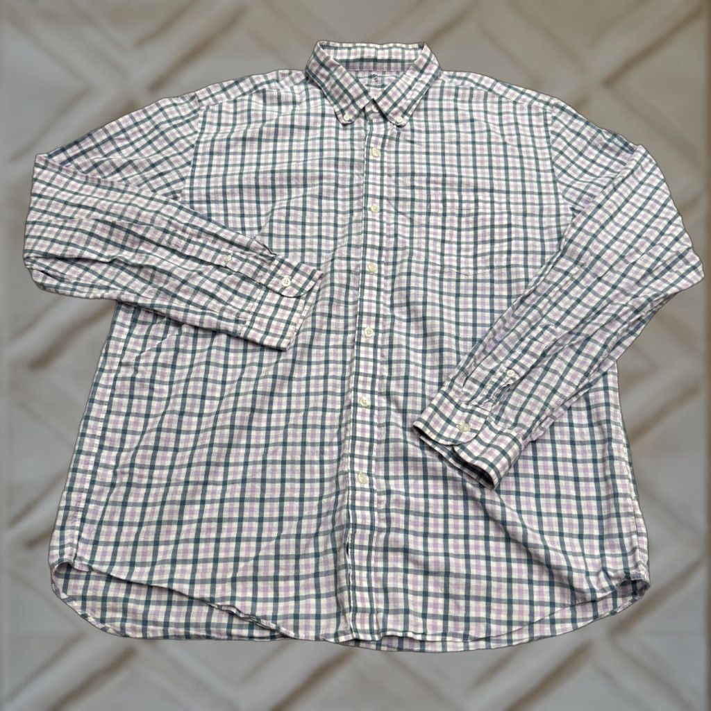 J.Crew J.CREW Lightweight Button-Up Shirt Mens XL Multicolor Plaid Cotton Casual Preppy Size US XL / EU 56 / 4 - 1 Thumbnail