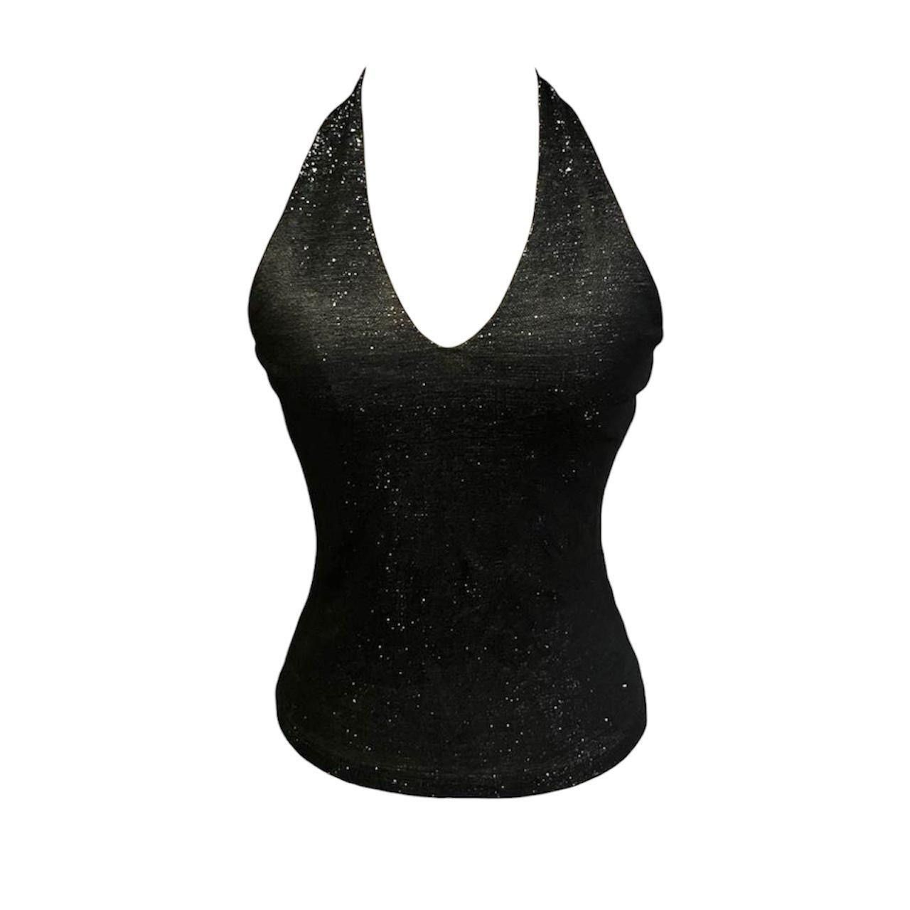 Other Y2K black boho Ibiza party halter neck top Size XS / US 0-2 / IT 36-38 - 1 Thumbnail