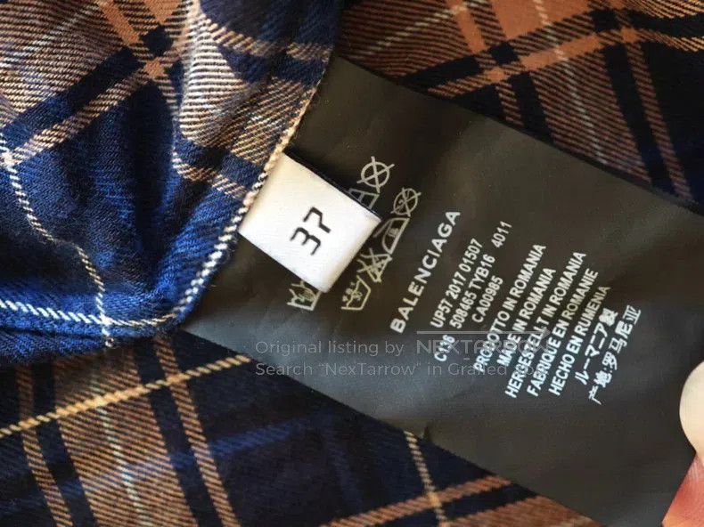 Balenciaga Balenciaga size 37 Classic Plaid Shirt Size US S / EU 44-46 / 1 - 7 Thumbnail