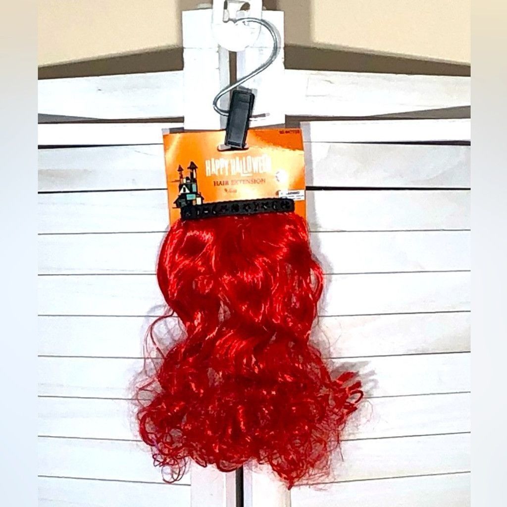Vintage red hair curly extension costume accessory with hair clip Size ONE SIZE - 1 Thumbnail