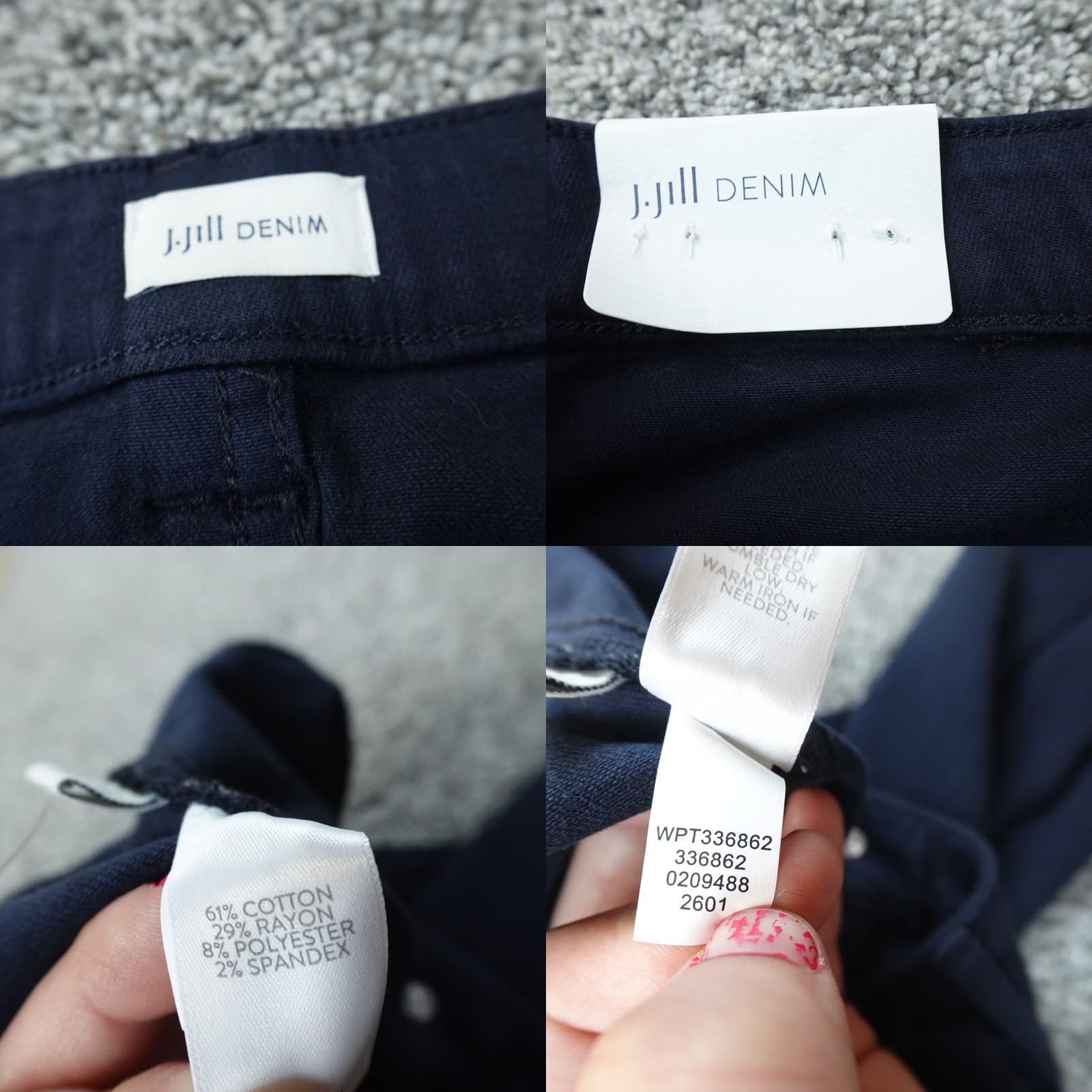 J. Jill J. Jill Jeans Womens 18P Denim High Rise Wide-Leg Baggy Stretch Jeans Blue - 5-Pocket Modern Classic Size 40" / US 18 - 8 Thumbnail