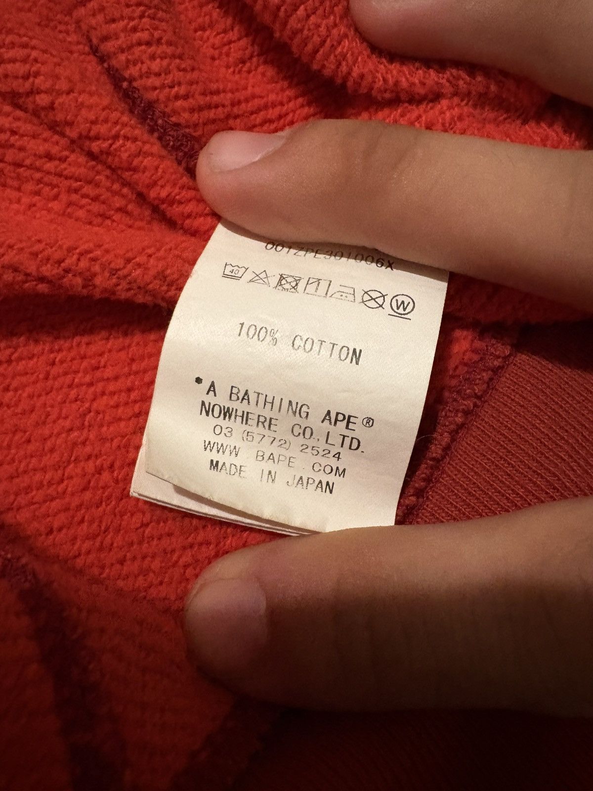 Bape Red Bape zip up hoodie Size US L / EU 52-54 / 3 - 8 Thumbnail