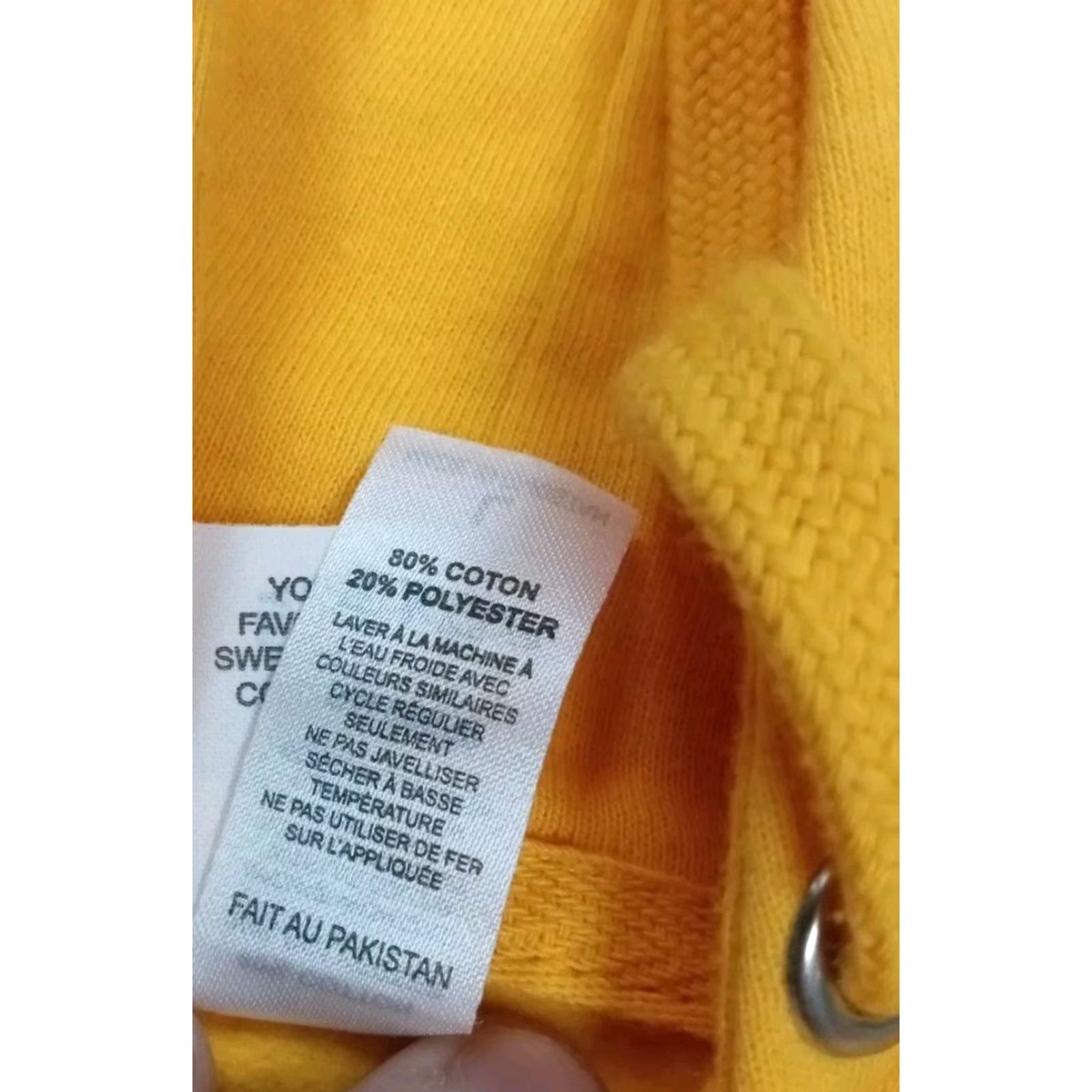 Vintage Spread Love Hoodie Unisex Adults L Yellow Graphic Print Pullover 42" X 30" New Independent Trading Co. Size US L / EU 52-54 / 3 - 7 Thumbnail