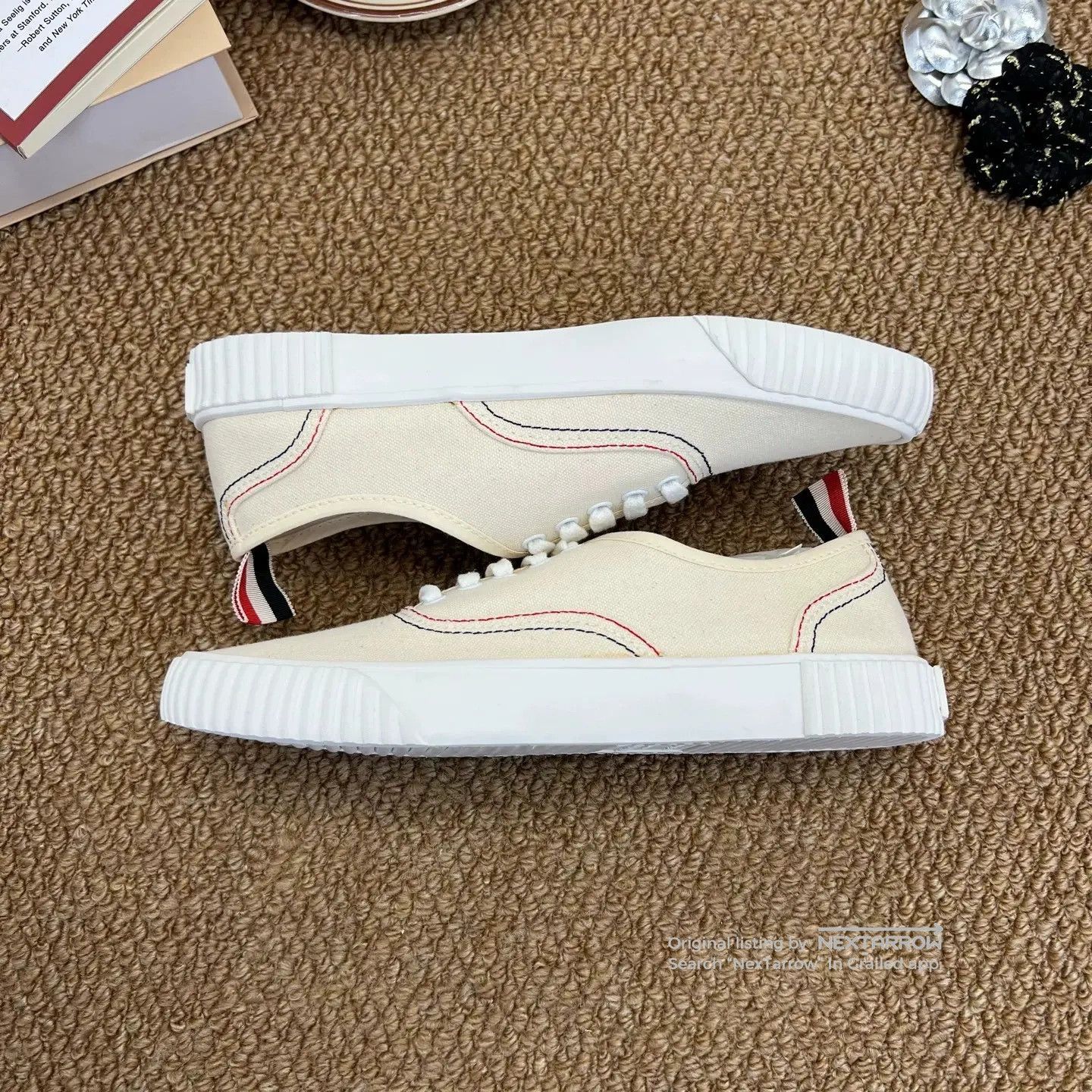Thom Browne TB Heritage Off-White Beige Size US 9 / IT 39 - 3 Thumbnail