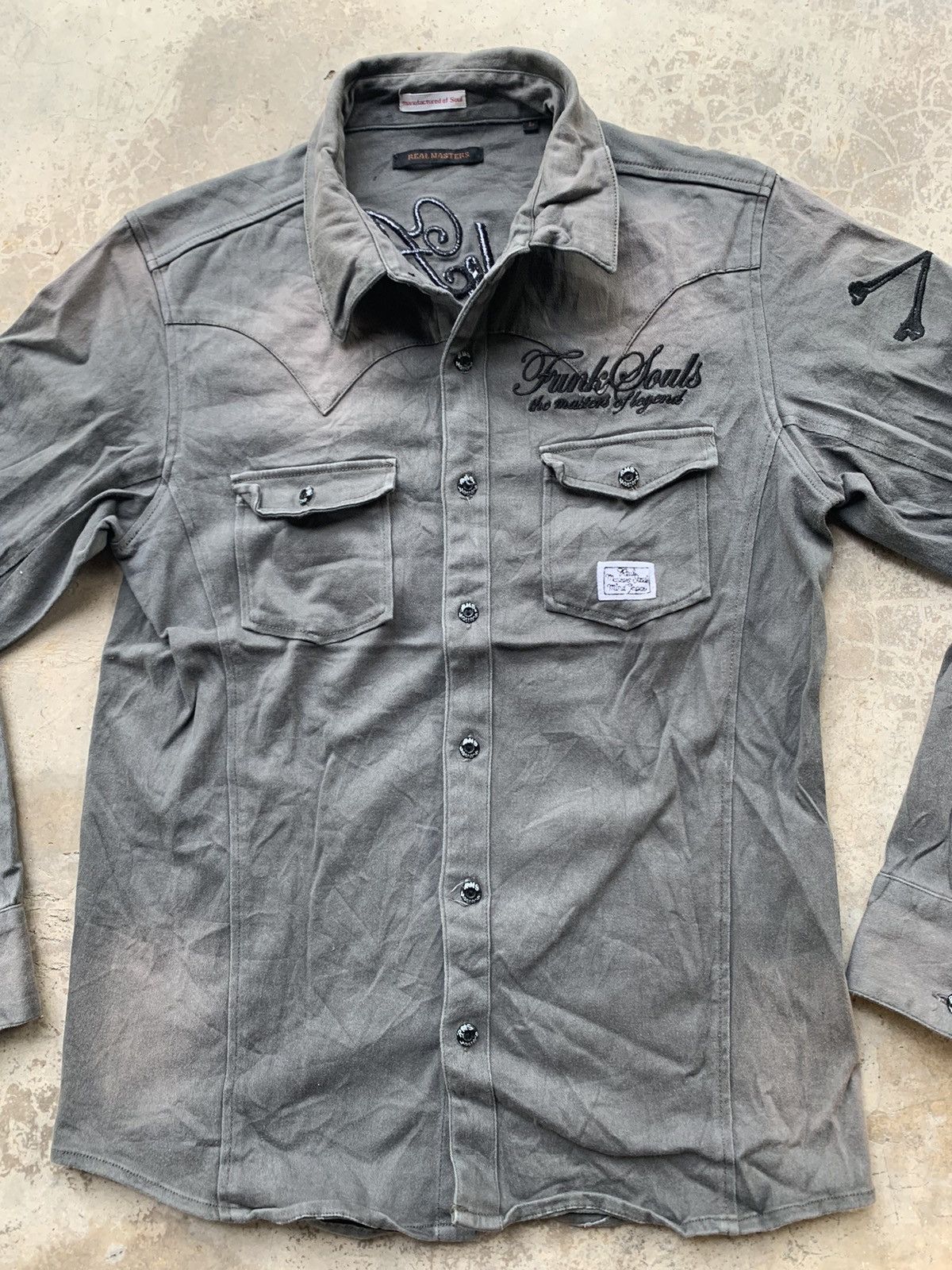 Japanese Brand Real Master Black Anecdote Flannel Style Size L / US 10 / IT 46 - 5 Thumbnail