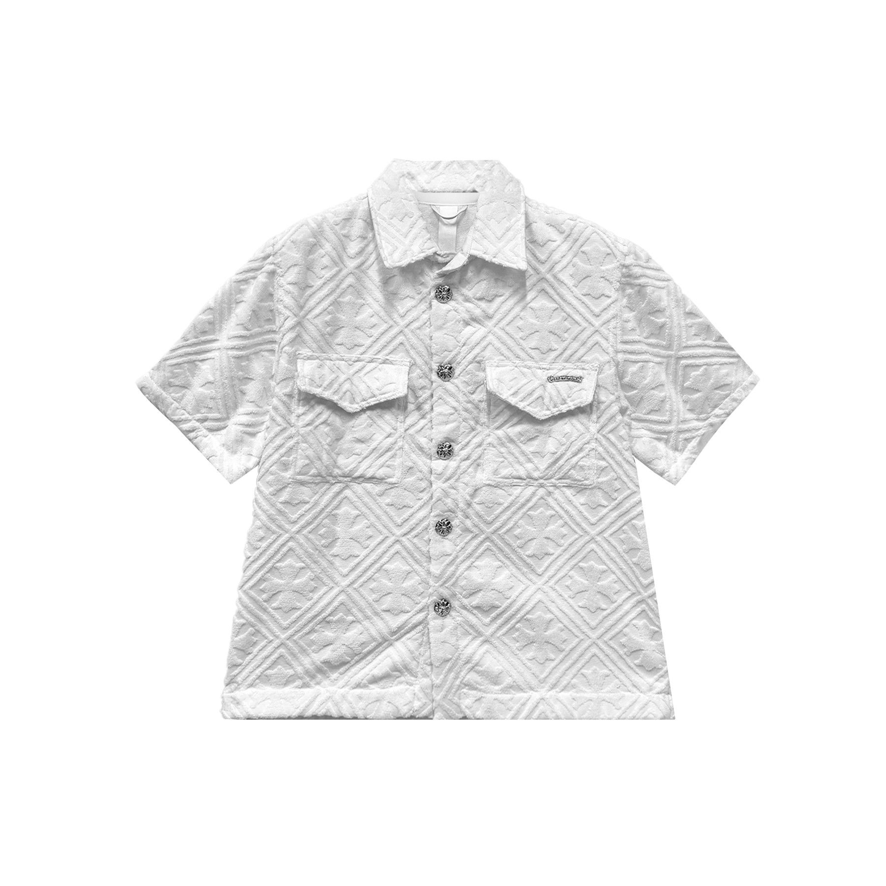 Chrome Hearts Chrome Hearts Terry Cloth Plus Monogram Short Sleeve Shirt Size M / US 6-8 / IT 42-44 - 1 Thumbnail