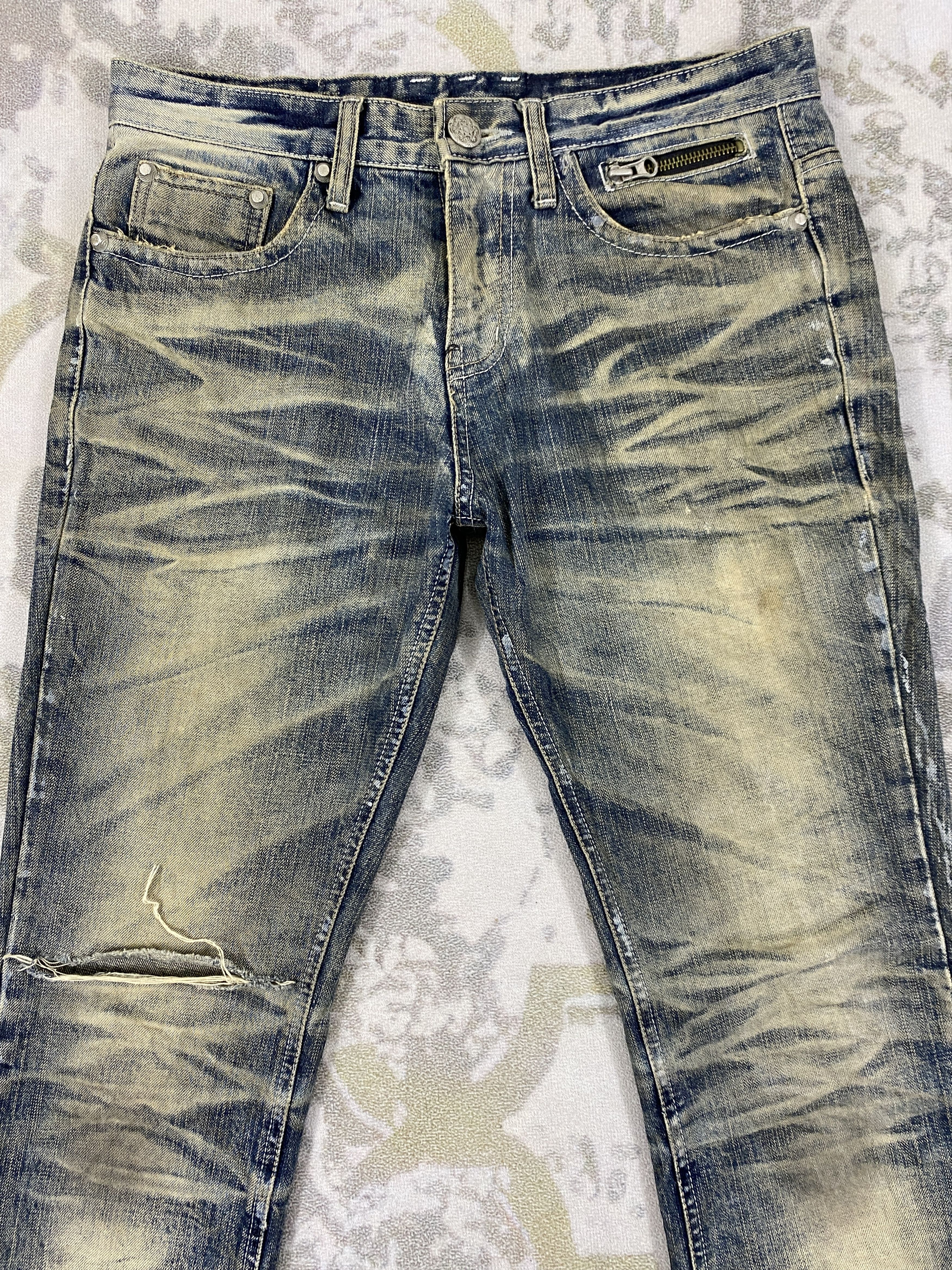 Japanese Brand Vintage Japanese Distressed Jeans 31x30.5 Denim- JN3808 Size US 31 - 3 Thumbnail