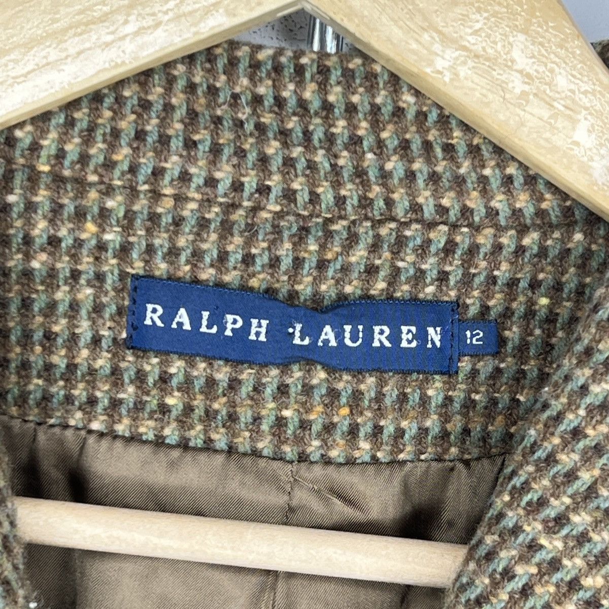 Polo Ralph Lauren × Ralph Lauren × Vintage Polo Ralph Lauren Houndstooth Tartan Tweed Wool Blazer Size M / US 6-8 / IT 42-44 - 5 Thumbnail