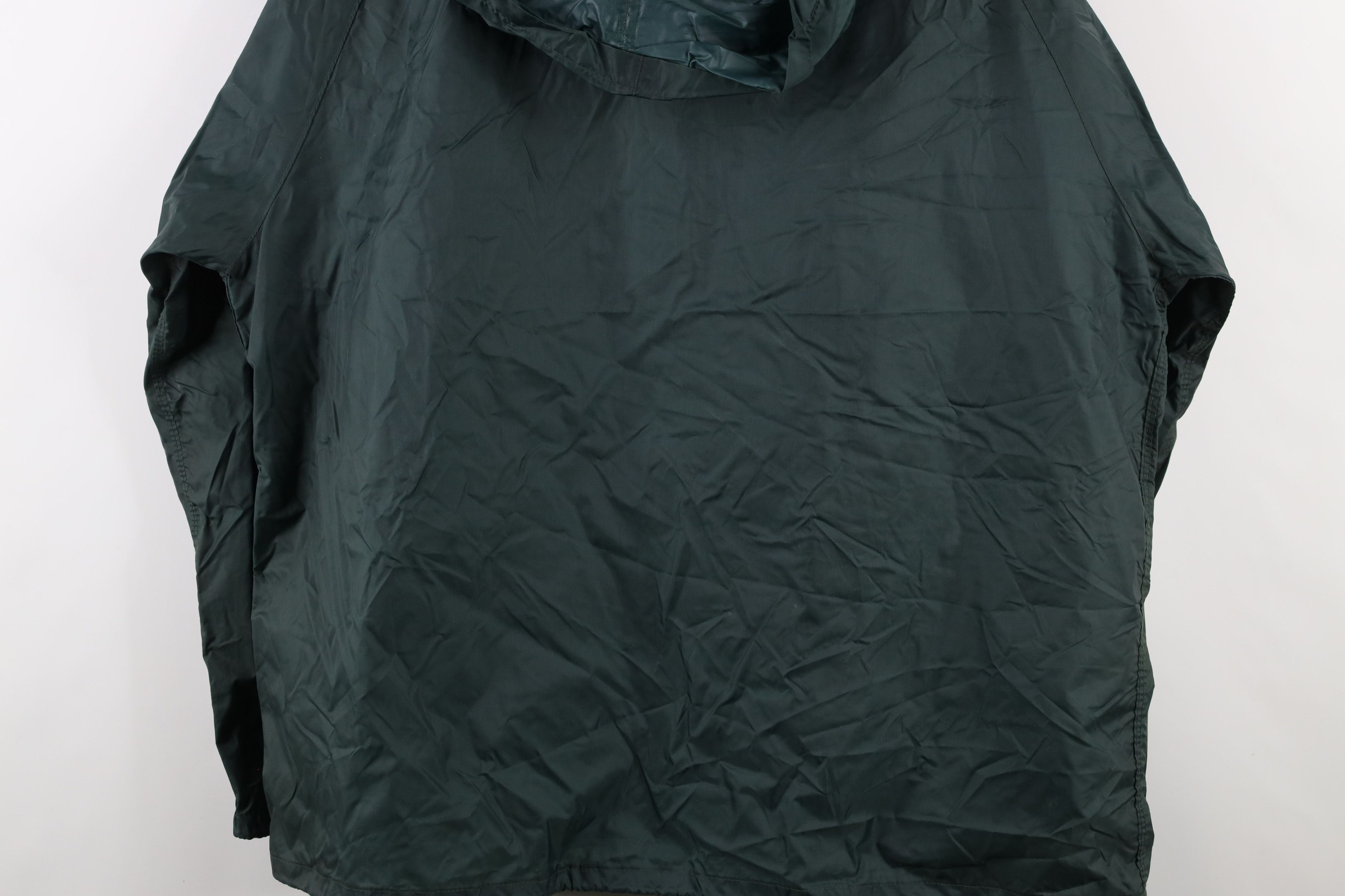 Vintage Vintage 90s Streetwear Hooded Rain Windbreaker Jacket Green Size US XL / EU 56 / 4 - 13 Thumbnail
