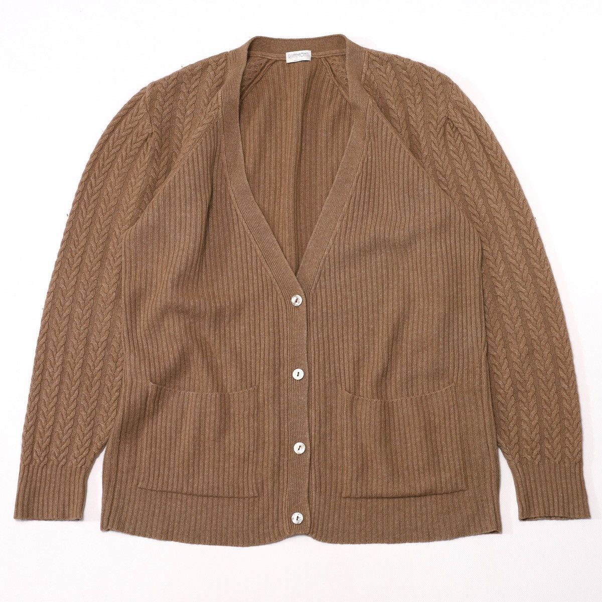 Brunello Cucinelli Rivamonti by Brunello Cucinelli Cable Knit Cardigan Sweater Size XL / US 12-14 / IT 48-50 - 1 Thumbnail