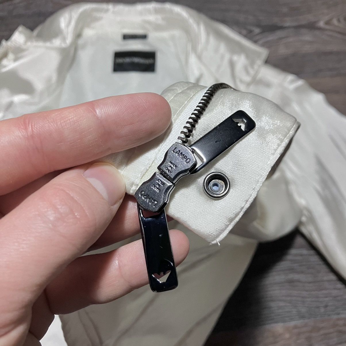 Emporio Armani Archive EMPORIO ARMANI Iridescent Silk/Rayon Manouter Jacket Size US M / EU 48-50 / 2 - 14 Thumbnail