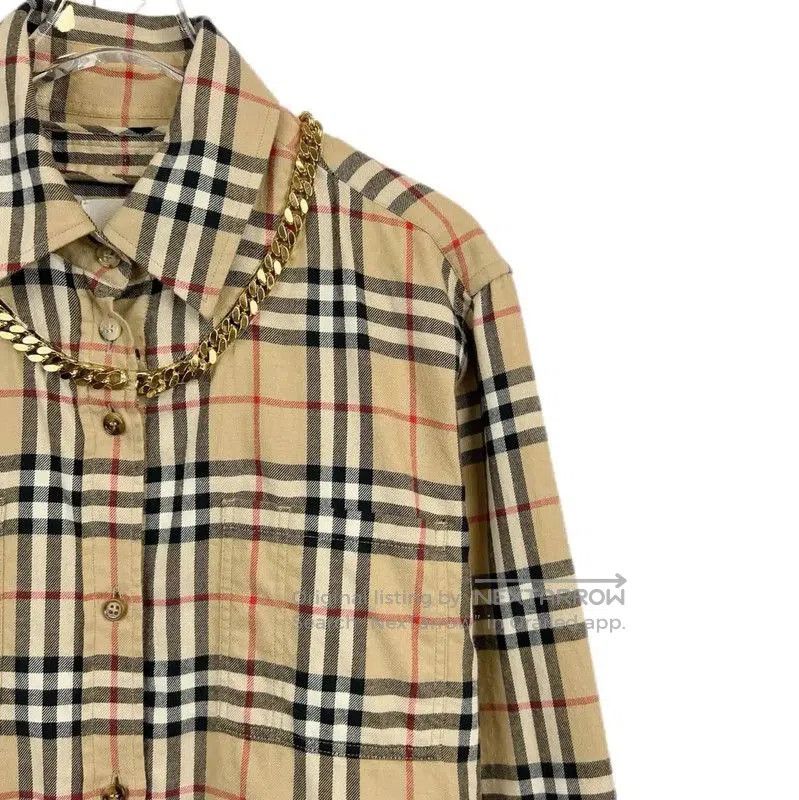 Burberry Burberry Women's Khaki Long Sleeve Shirt. Size S / US 4 / IT 40 - 3 Thumbnail