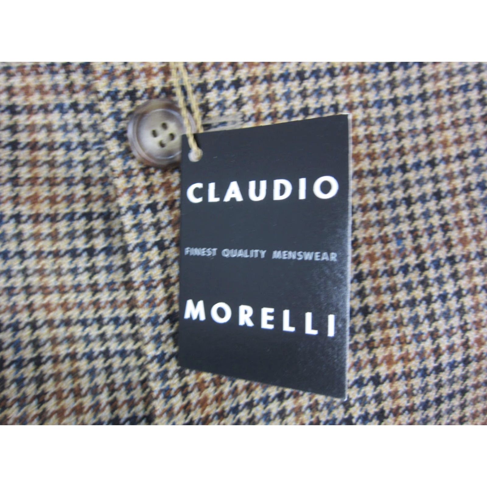 Vintage VINTAGE Claudio Morelli Blazer Jacket Mens 42S Brown Wool Tweed Notch Lapel Single-Breasted 80s 90s NWT Size 42R - 3 Thumbnail