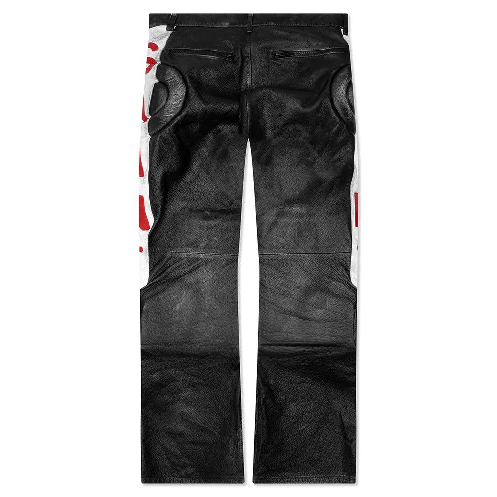 Saint Michael o1mle0326 Leather Racer Pants in Black Size US 30 / EU 46 - 2 Thumbnail