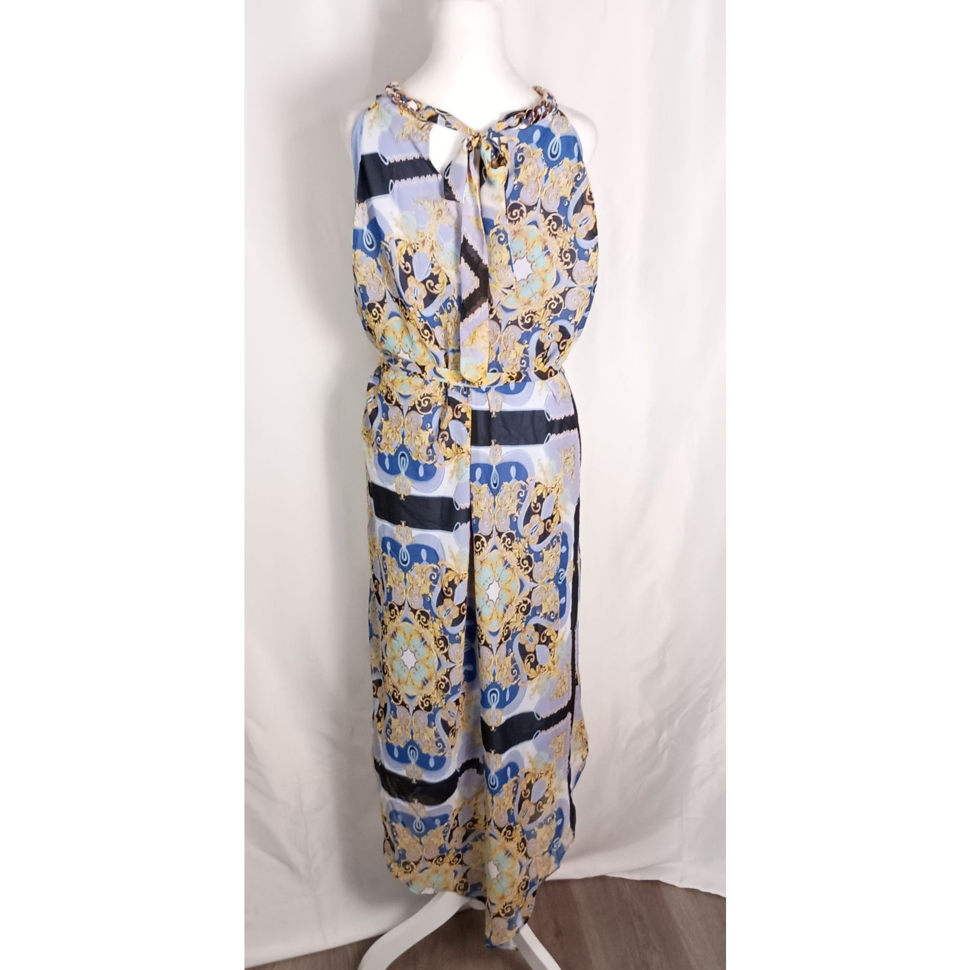 Other Bold Elements Cut to Curve Maxi Dress XL Chain Link Halter B Size XL / US 12-14 / IT 48-50 - 8 Thumbnail