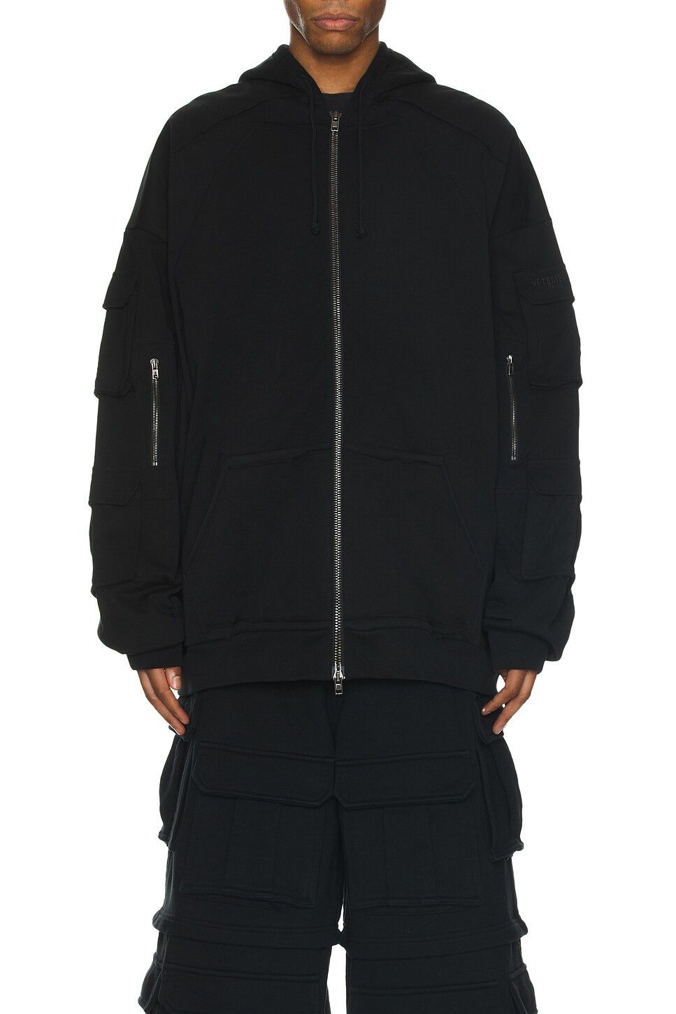 Vetements GRAIL Multi Cargo Pocket Zip Army Military Black Hoodie SS24 Size US XS / EU 42 / 0 - 17 Thumbnail