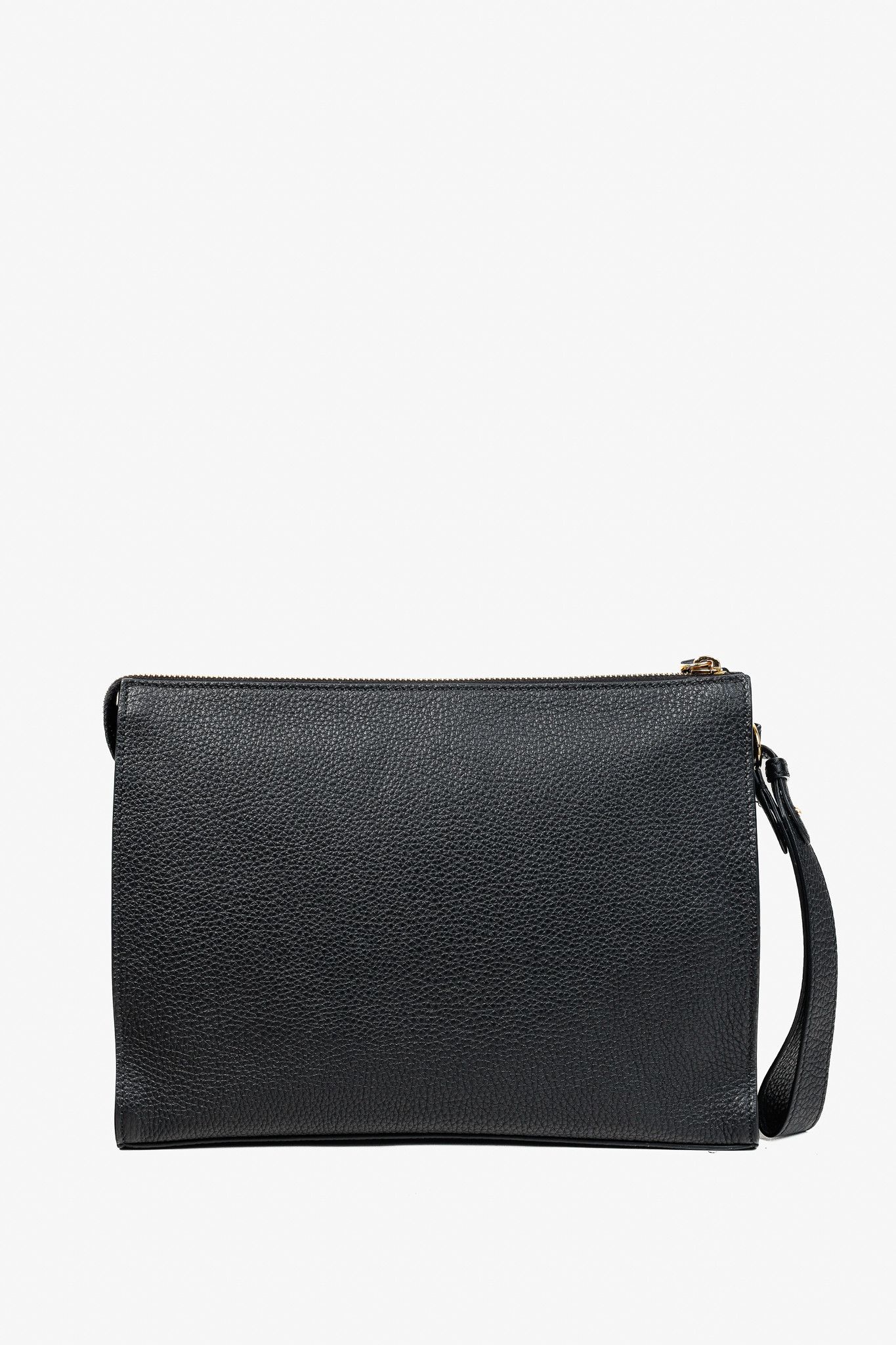 Fendi Fendi Monster Black Pebbled Leather Large Clutch Size ONE SIZE - 4 Thumbnail