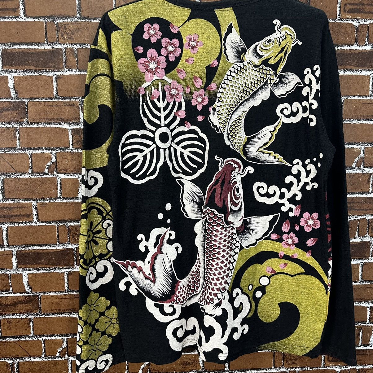 Karakuri Tamashii Vintage Japanese Sukajan Classic Art Koi Fish A844 Size US L / EU 52-54 / 3 - 2 Thumbnail