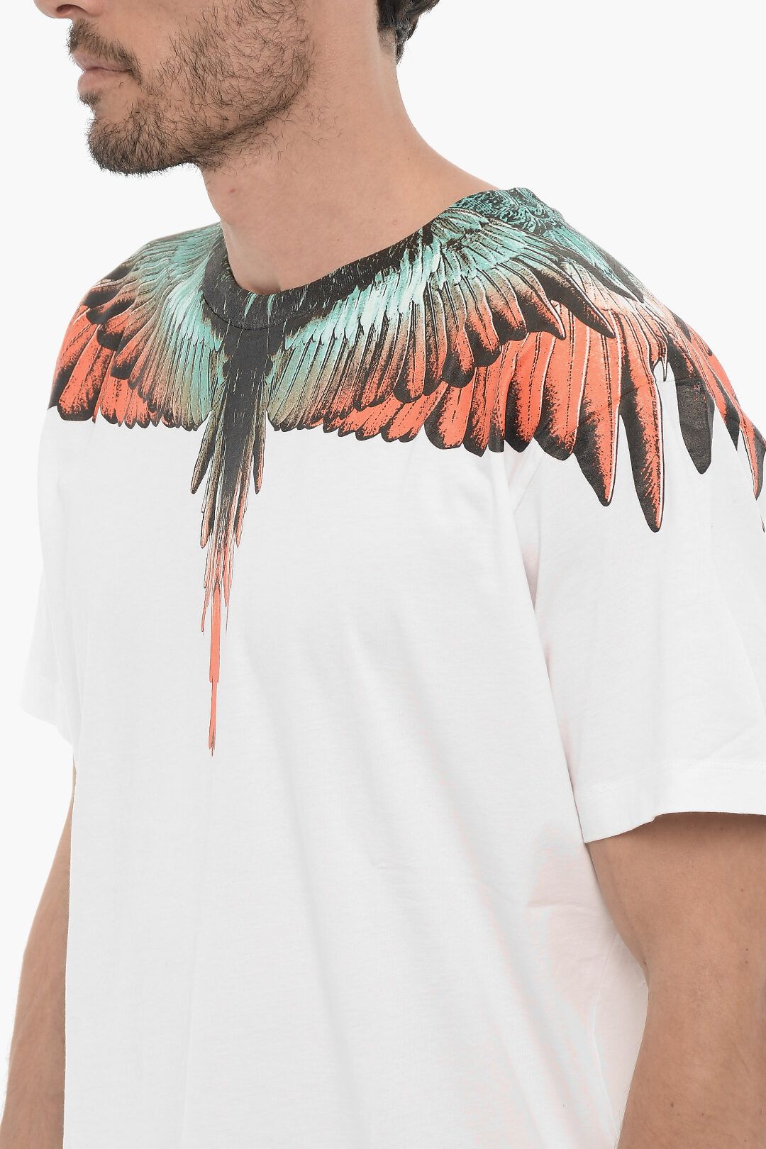 Marcelo Burlon og1mm0824 Crewneck T-Shirt in White Size US XS / EU 42 / 0 - 3 Thumbnail