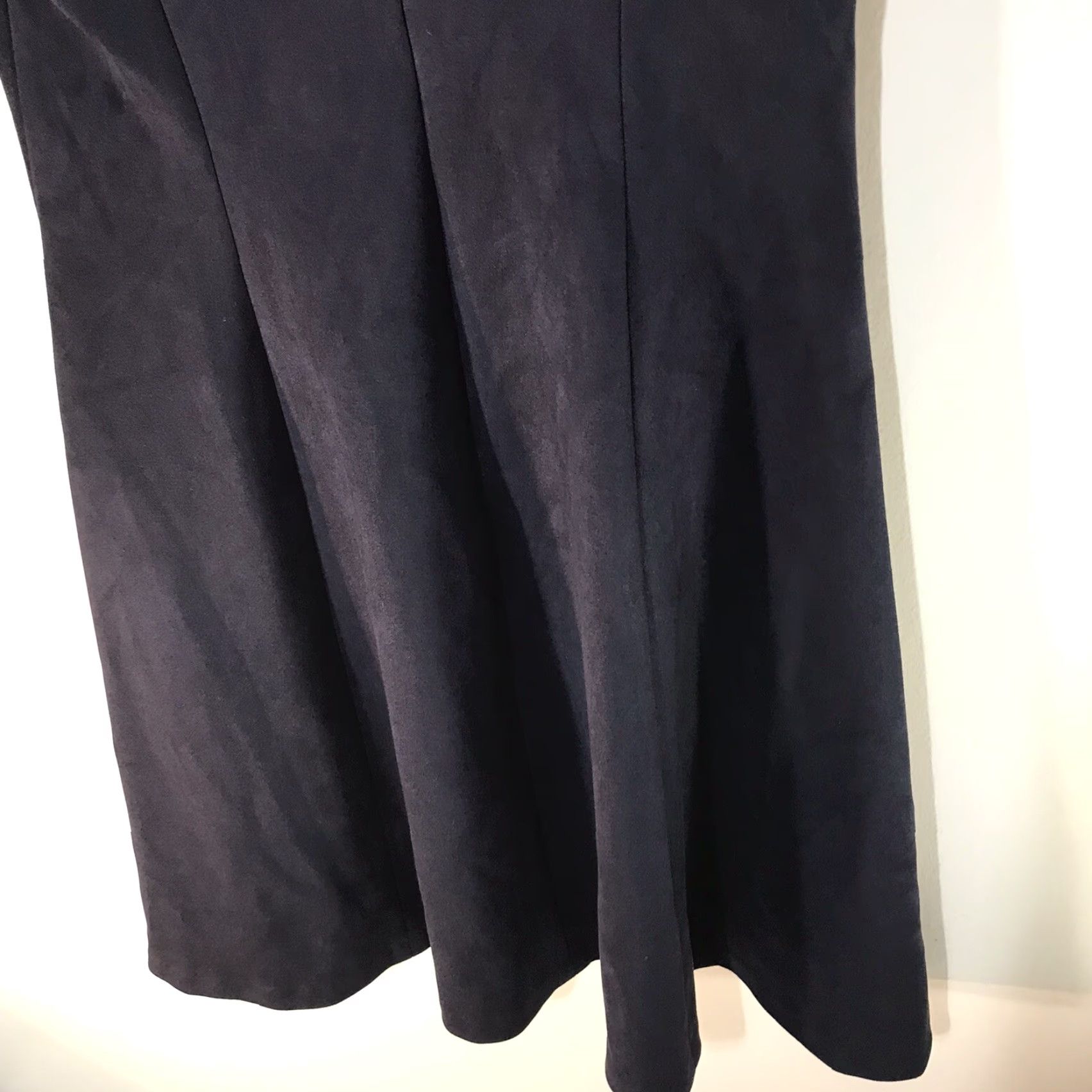 DKNY DKNY Blue Velvet Sleeveless At Knee A-Line Dress Womens Size 10 Size L / US 10 / IT 46 - 7 Thumbnail