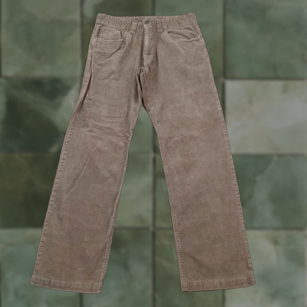 Prana Brown Corduroy Stretch Straight Chino Pants Mens 32x32