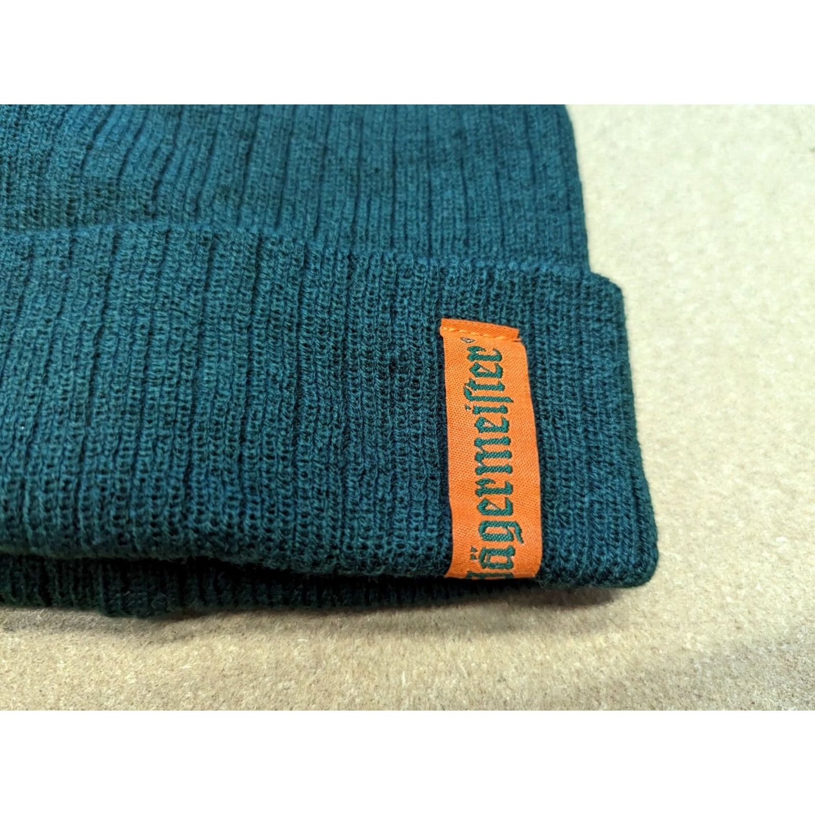 Vintage Jagermeister Beanie Hat One Size Green Solid Water Resistant Winter Knit Acrylic Unisex Adults Size ONE SIZE - 4 Thumbnail
