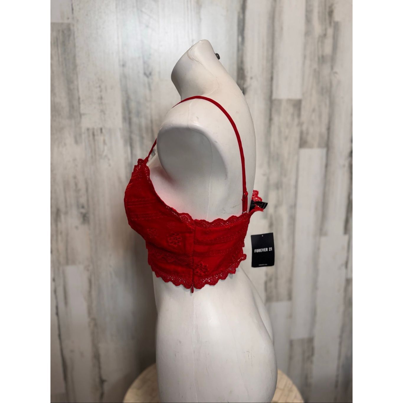 Forever 21 Forever 21 Red Lace Bralette Crop Top – Size M Size M / US 6-8 / IT 42-44 - 5 Thumbnail