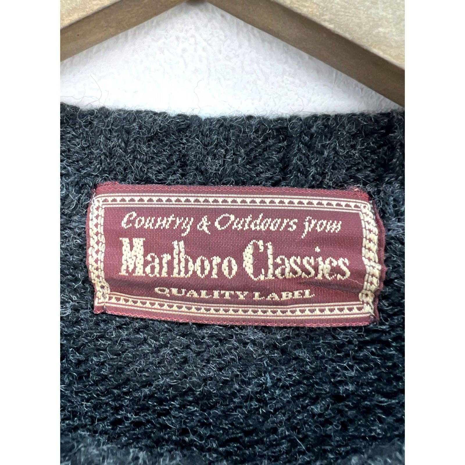 Marlboro Marlboro Classics Sweater Men L Gray Wool Aztec Geometric Knits 90s Pullover Winter Casual Vintage No Size US L / EU 52-54 / 3 - 4 Thumbnail
