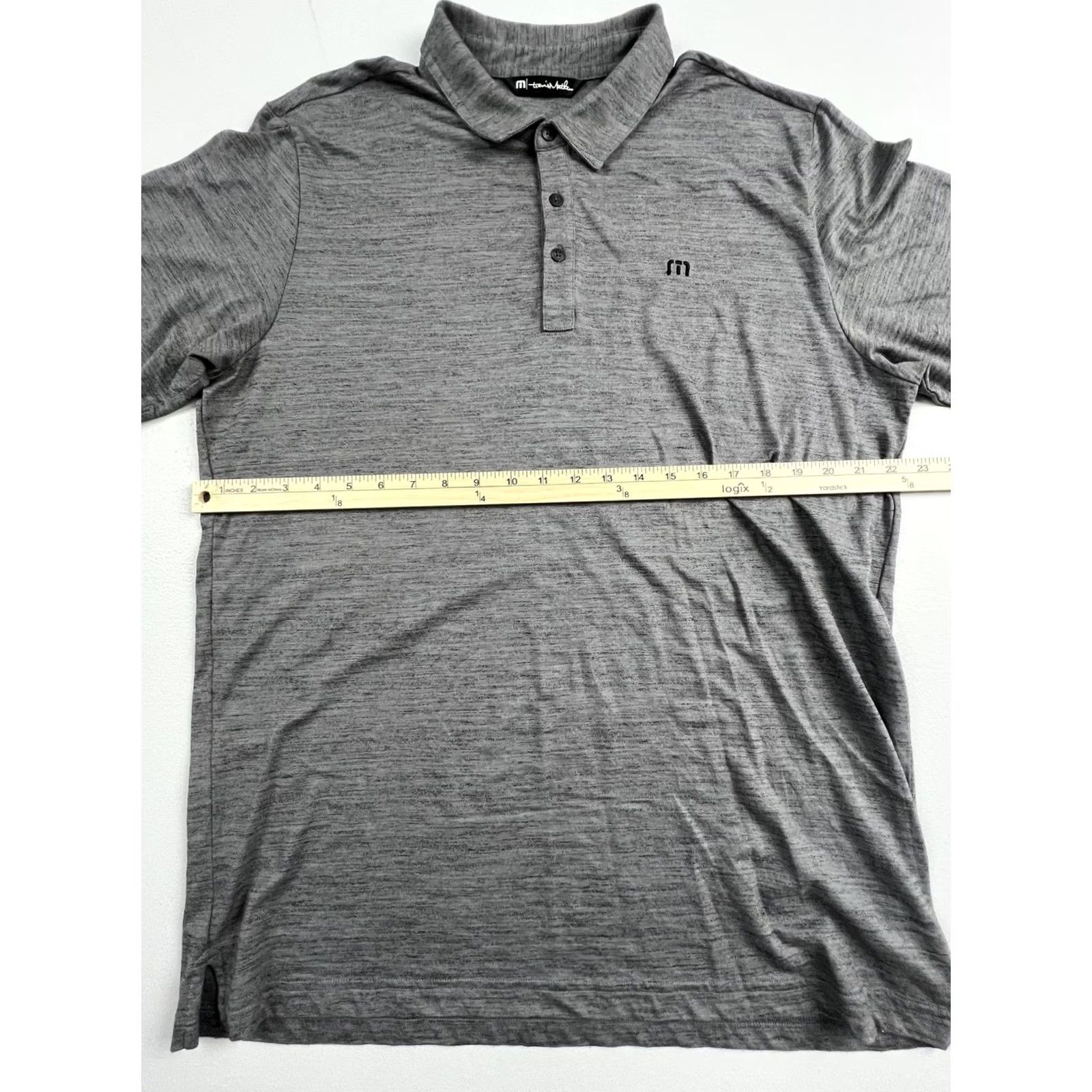 TravisMathew TravisMathew Polo Shirt Mens XL Gray Performance Golf Stretch Moisture Wicking Size US XL / EU 56 / 4 - 5 Thumbnail