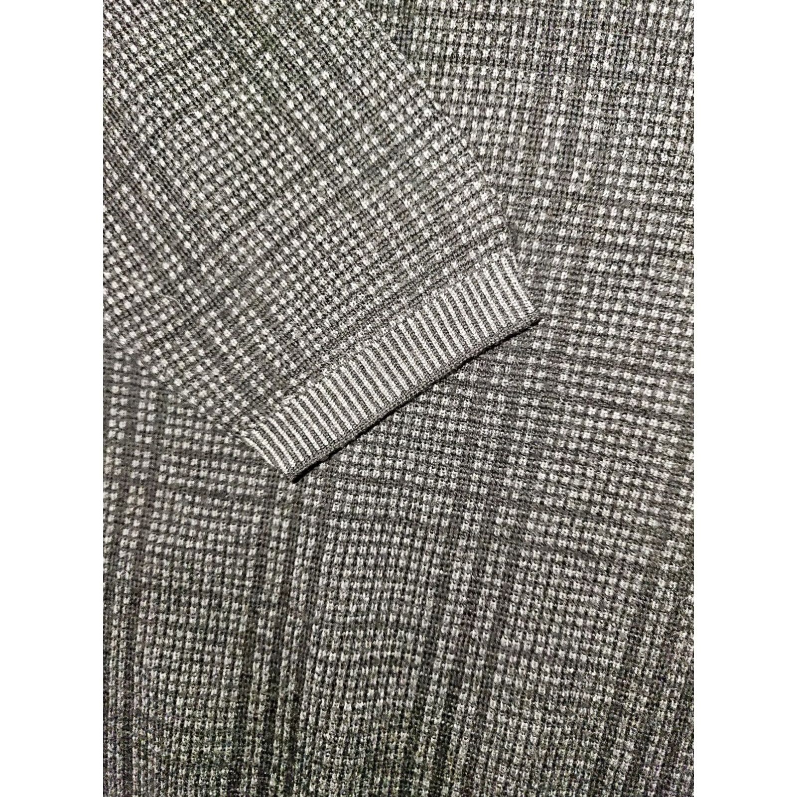Vintage VINTAGE Brandini Sweater Wool Plaid V-Neck Long Sleeve Black 90s Preppy Men L Black Mens Size US L / EU 52-54 / 3 - 6 Thumbnail