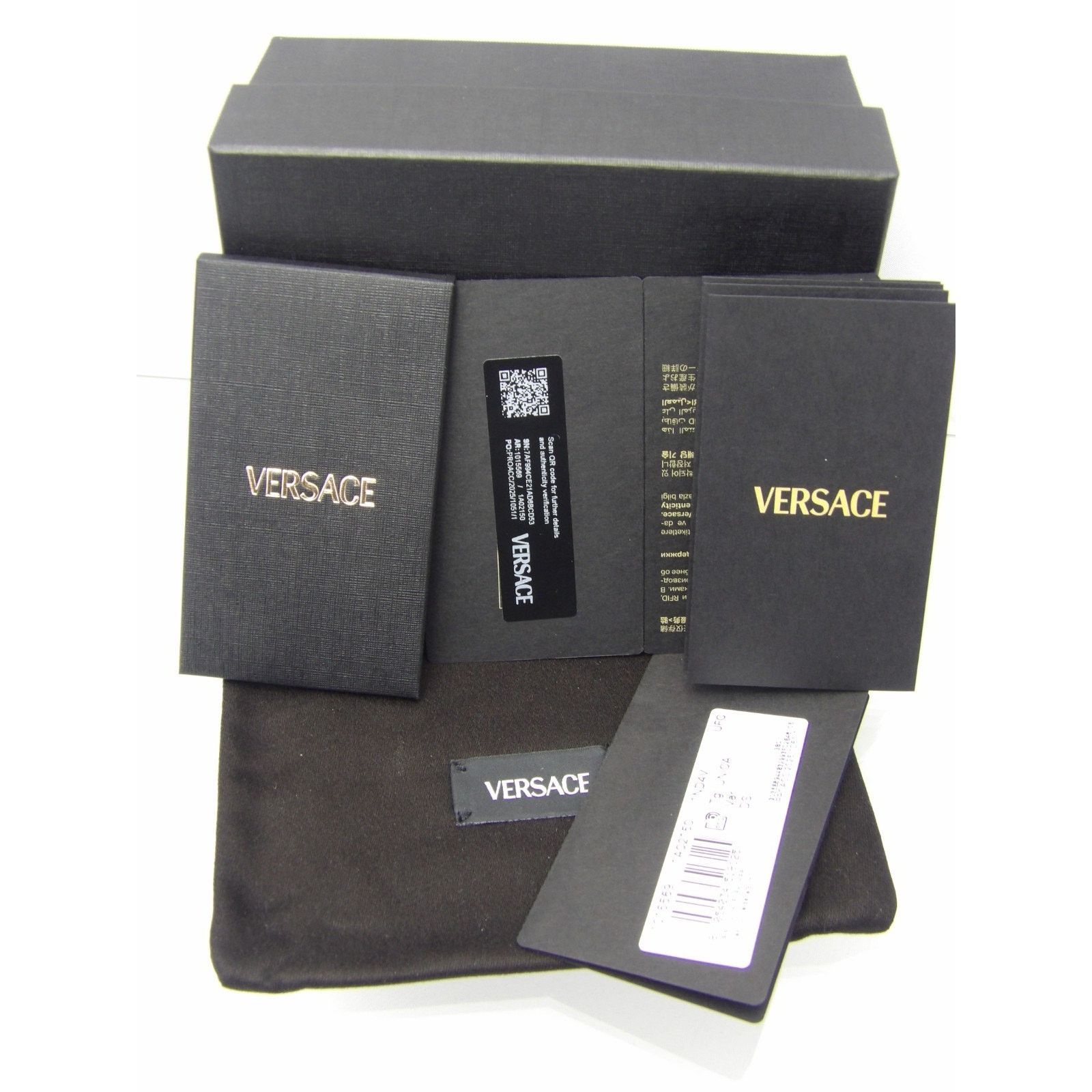 Versace VERSACE GREEN LEATHER GOLD MEDUSA LOGO TRIFOLD WALLET Size ONE SIZE - 12 Thumbnail