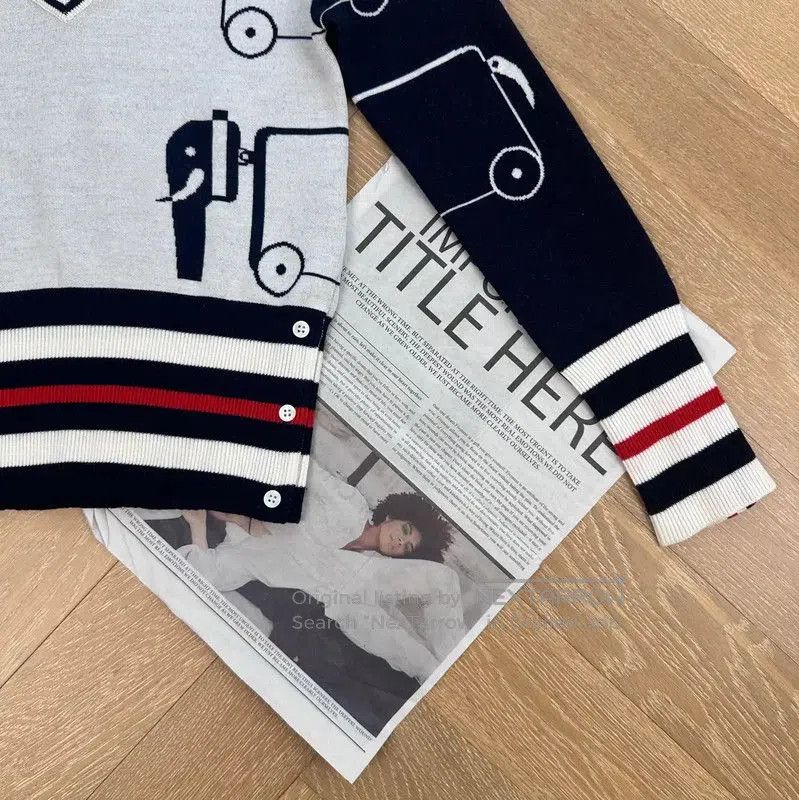 Thom Browne Thom Browne Gray Wool Sweater for Women . Size S / US 4 / IT 40 - 2 Thumbnail