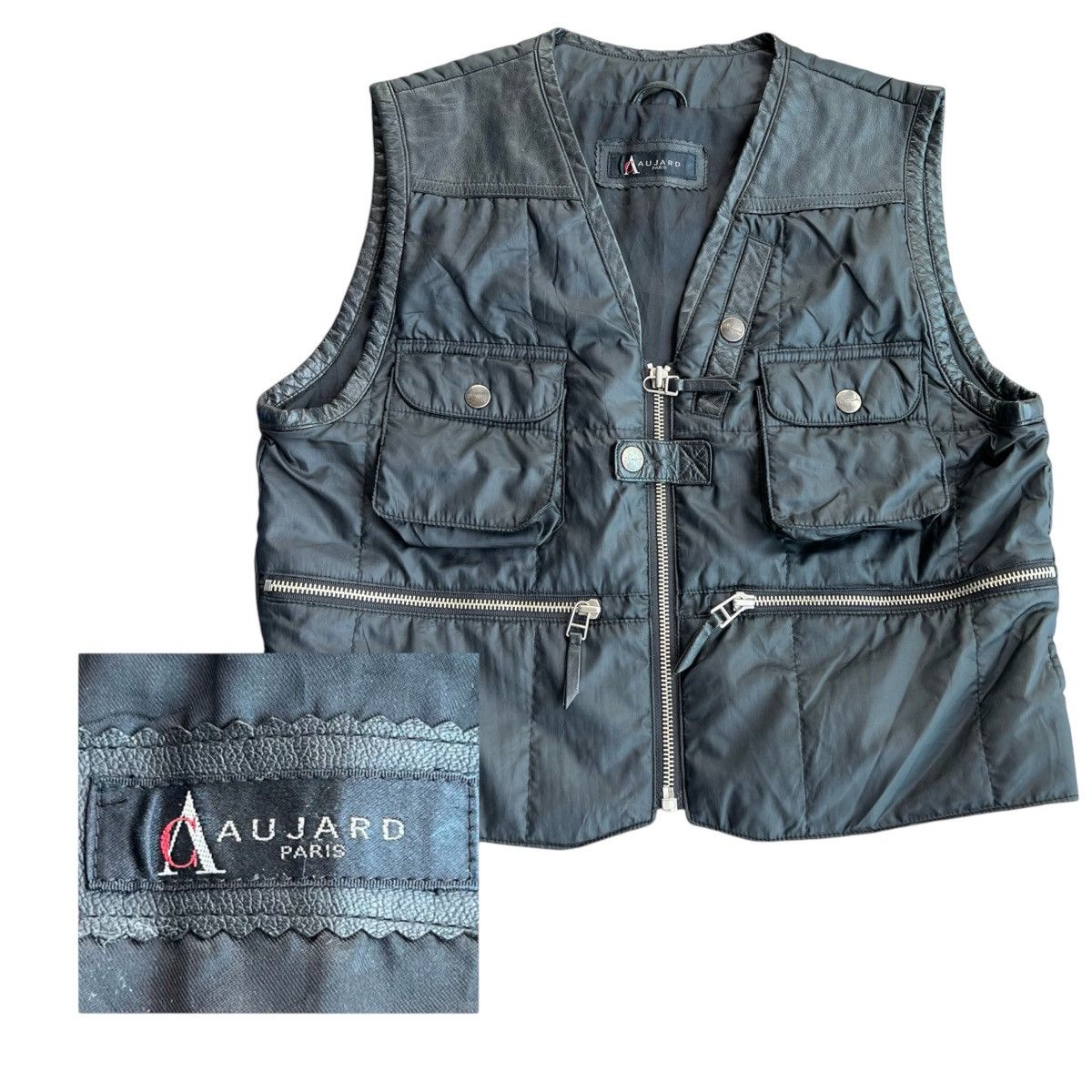 Other 🔥DOPE!!! AC Aujard Tactical Cargo Leather Pocket Strap Vest Size US S / EU 44-46 / 1 - 1 Thumbnail