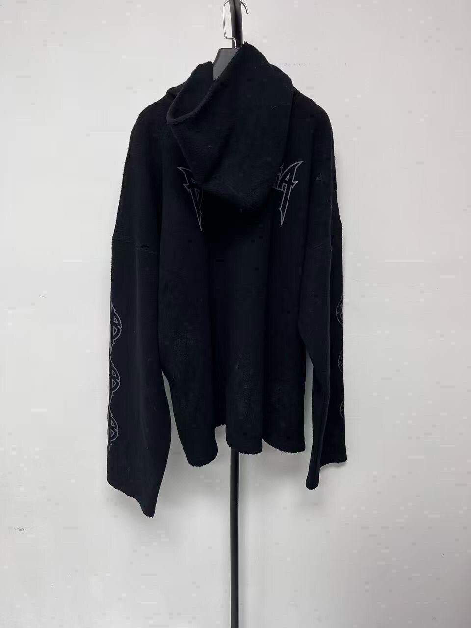 Balenciaga black hoodie with Paris moon graphic Size US M / EU 48-50 / 2 - 2 Thumbnail