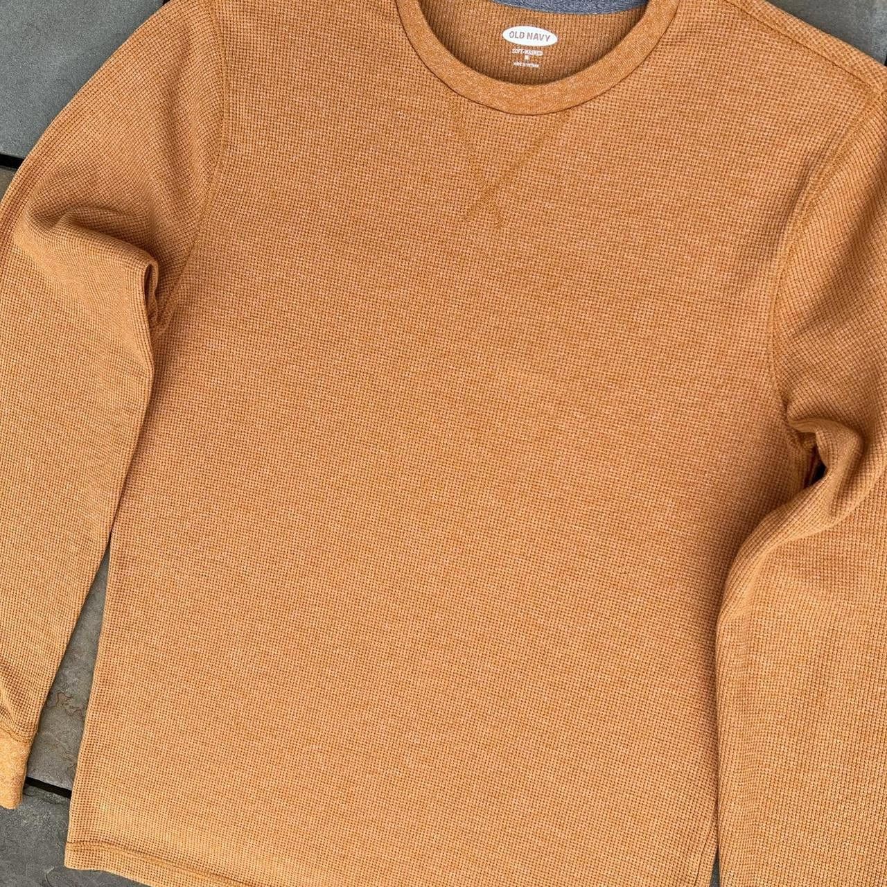 Old Navy Orange Waffle Knit Thermal Size US M / EU 48-50 / 2 - 2 Thumbnail