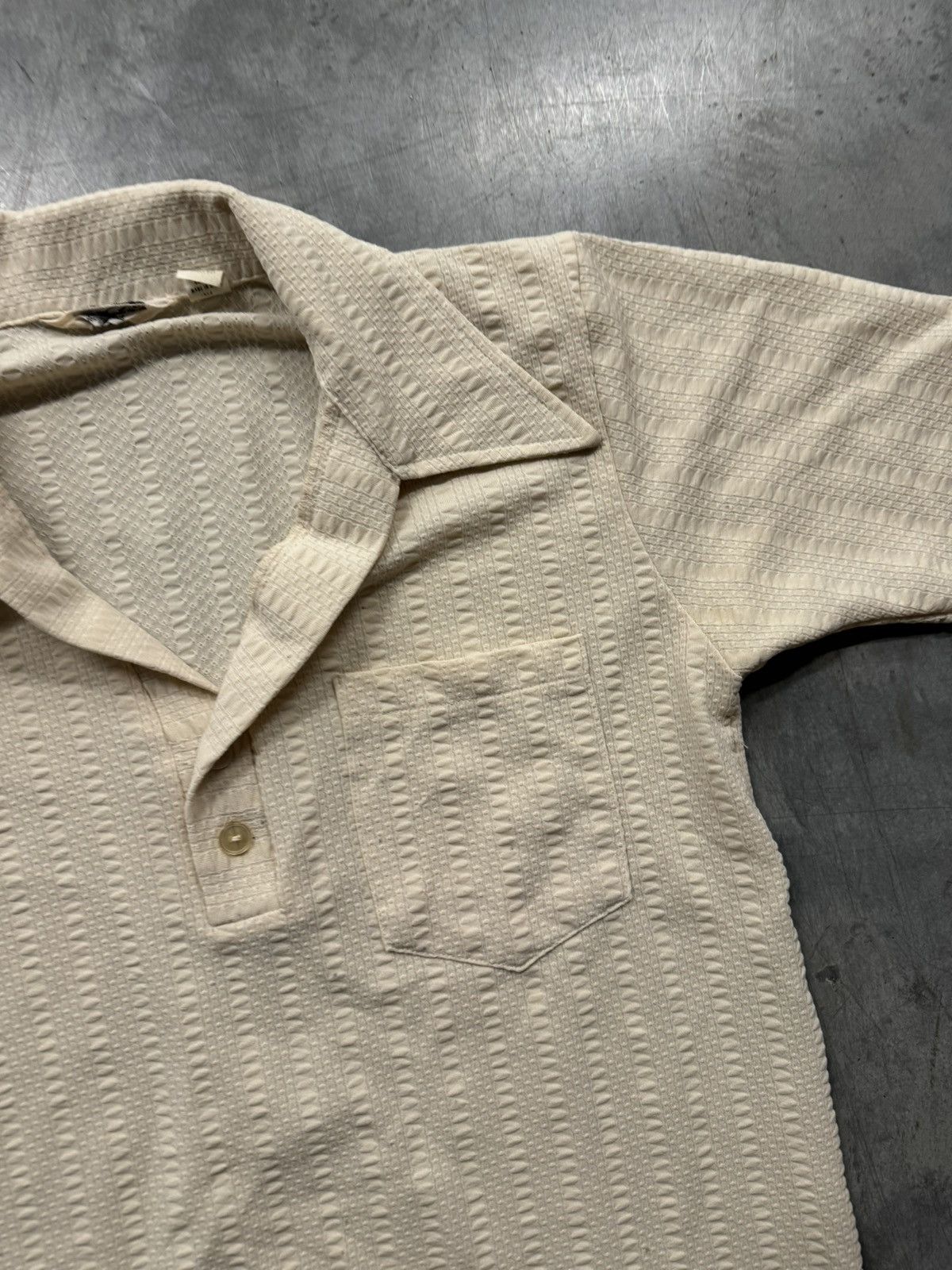 Vintage Vintage 70s Textured Polo Size US L / EU 52-54 / 3 - 2 Thumbnail