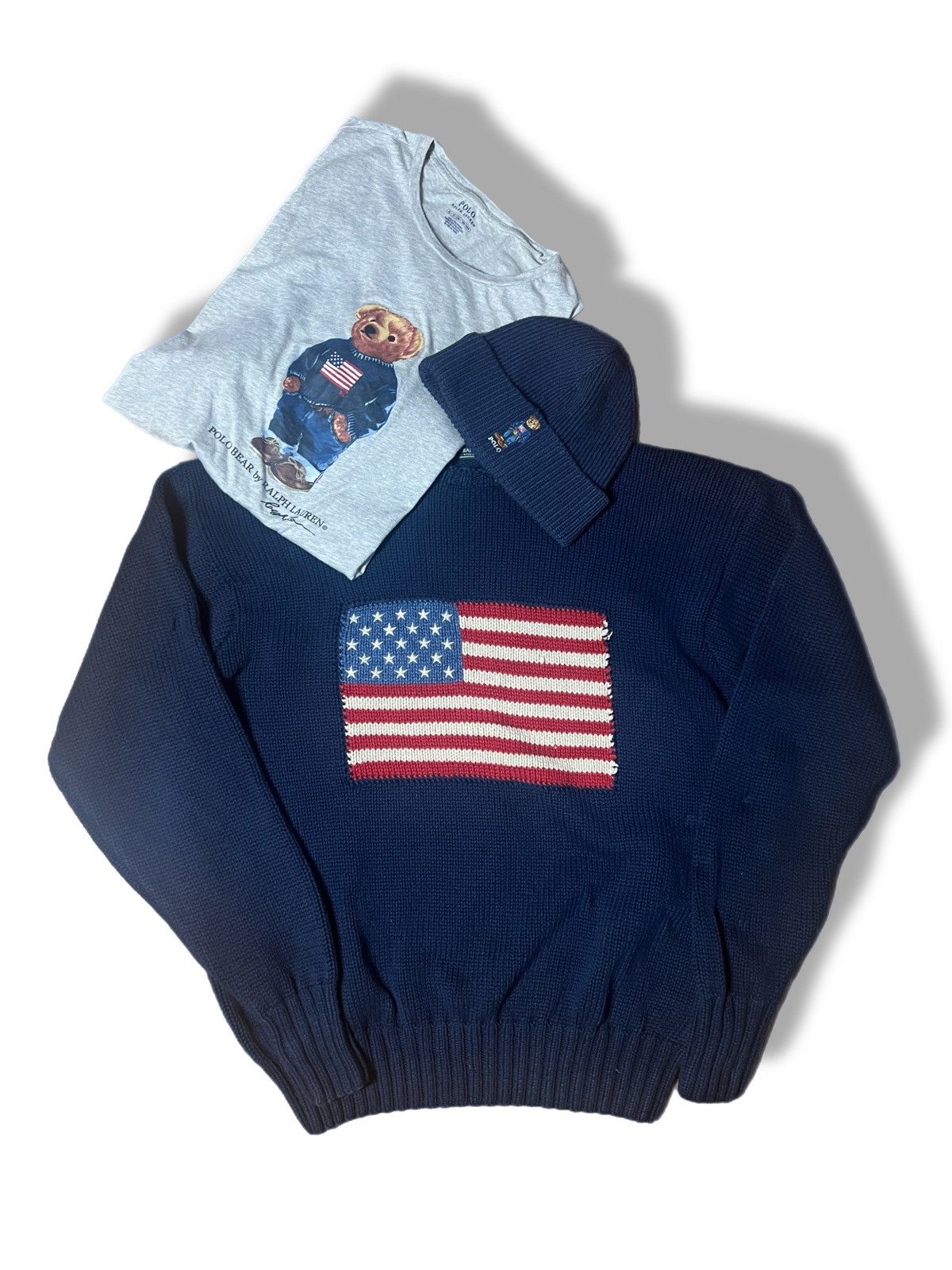 Polo Ralph Lauren Polo Ralph Lauren USA & teddy tee& beanie Size US XL / EU 56 / 4 - 1 Preview