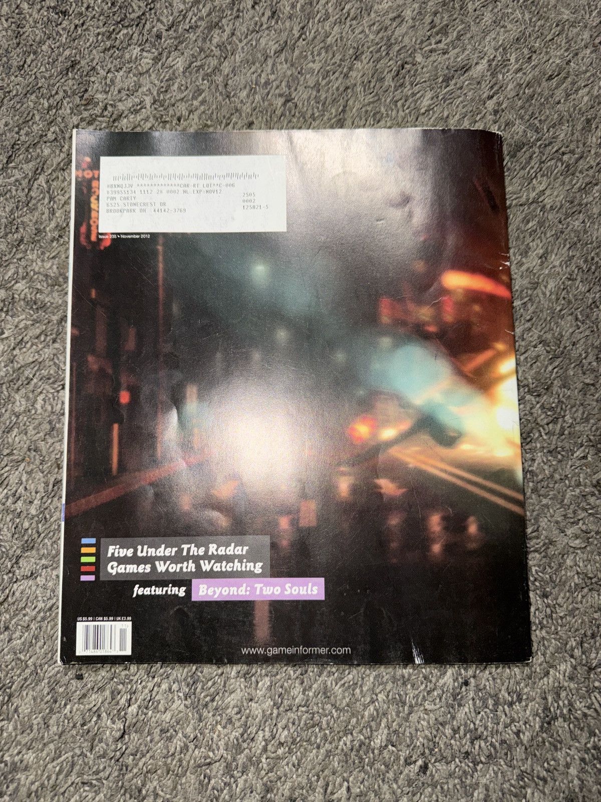 Hypebeast 2012 Game Informer Volume XXII Number 11 Issue 235 Size ONE SIZE - 2 Thumbnail