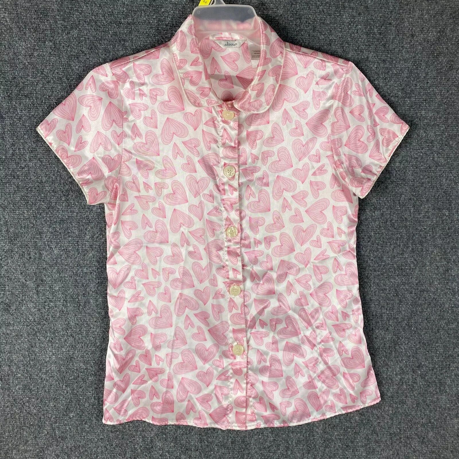 Other Adonna Sleep Top Women's Medium Hearts Short Sleeve M Size M / US 6-8 / IT 42-44 - 1 Thumbnail