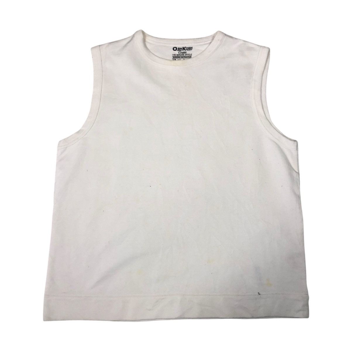 Japanese Brand 📌Vintage Sweatshirt Sleeve Less Oshkosh Rich White Size US M / EU 48-50 / 2 - 1 Thumbnail