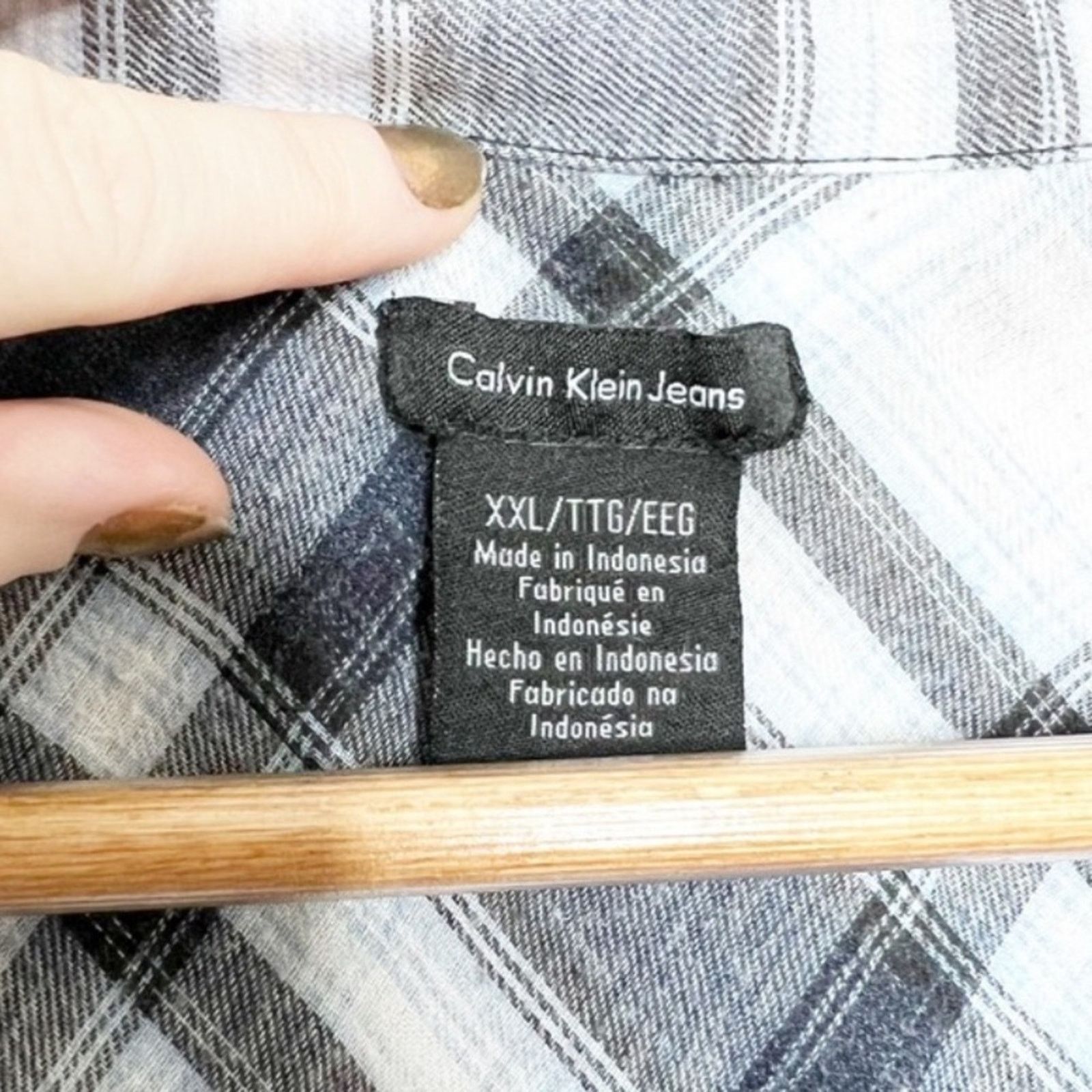 Calvin Klein Calvin Klein Plaid Long Sleeve Button Down Classic Flannel Size XXL / US 16-18 / IT 52-54 - 14 Thumbnail