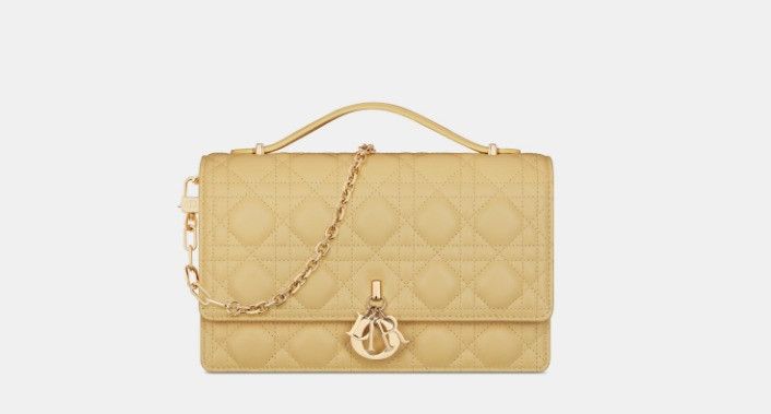 Dior o1w1db11124 Size: OS / Top Handle Bag in Pastel Yellow Size ONE SIZE - 1 Thumbnail