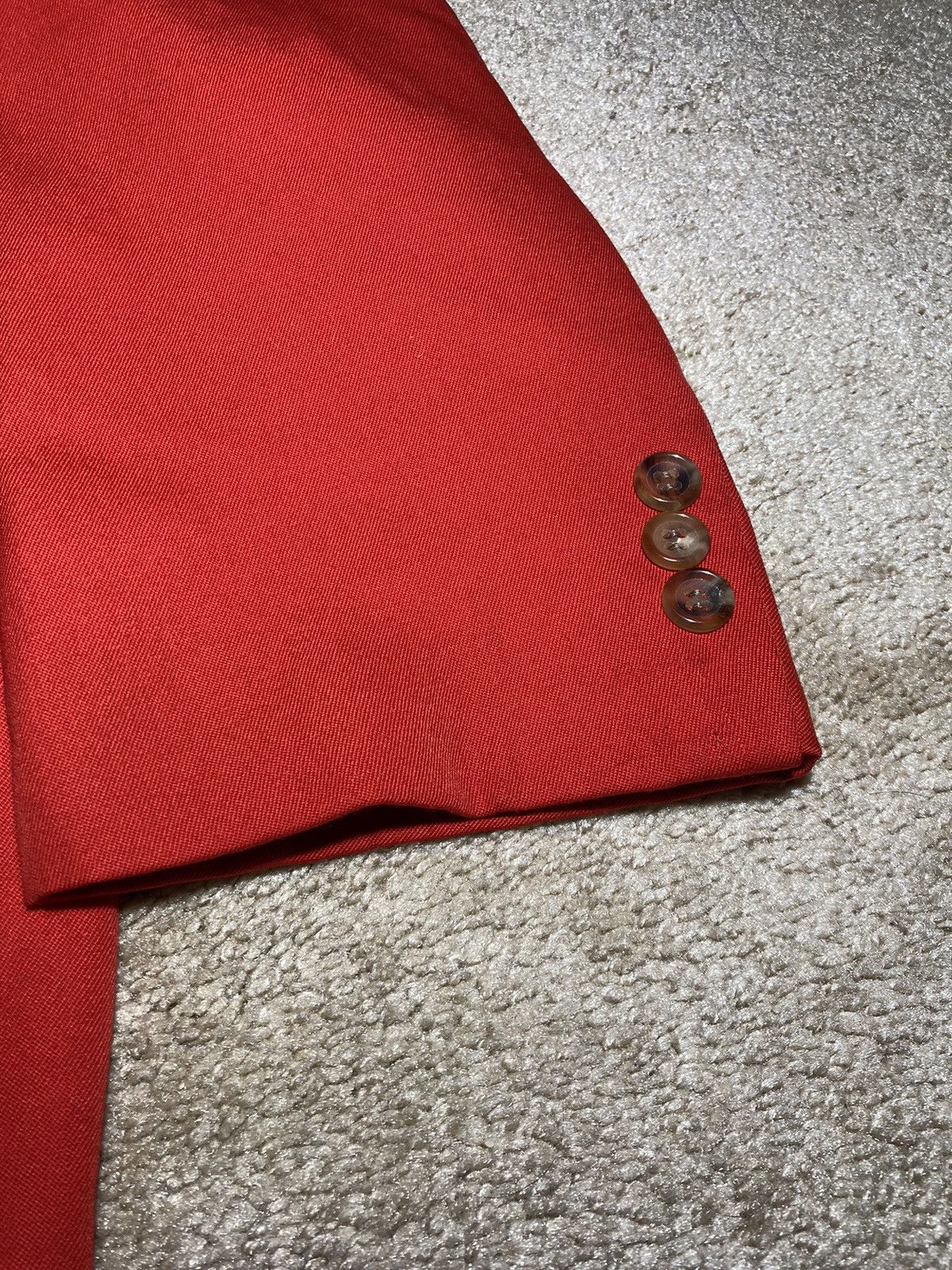Comme des Garcons Homme × Japanese Brand × Vintage SS92 Comme des Garcons Homme Red Blazer Jacket Suit 1991 90s Size 46S - 5 Thumbnail