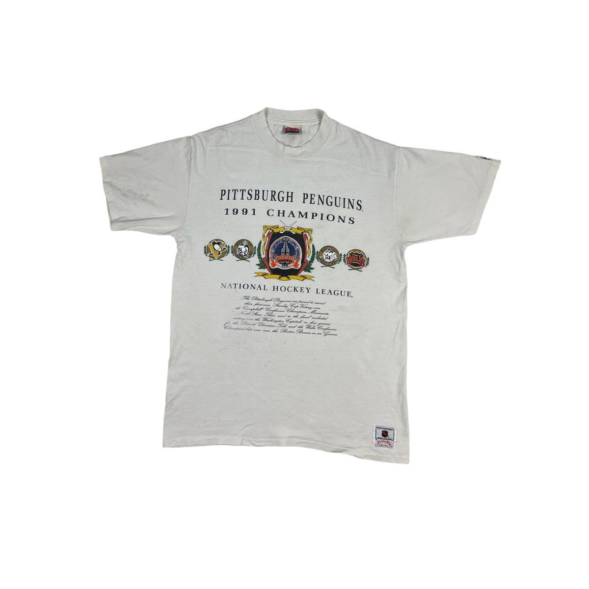 NHL Vintage 1991 NHL Pittsburgh Penguins Tee Size US XL / EU 56 / 4 - 1 Thumbnail